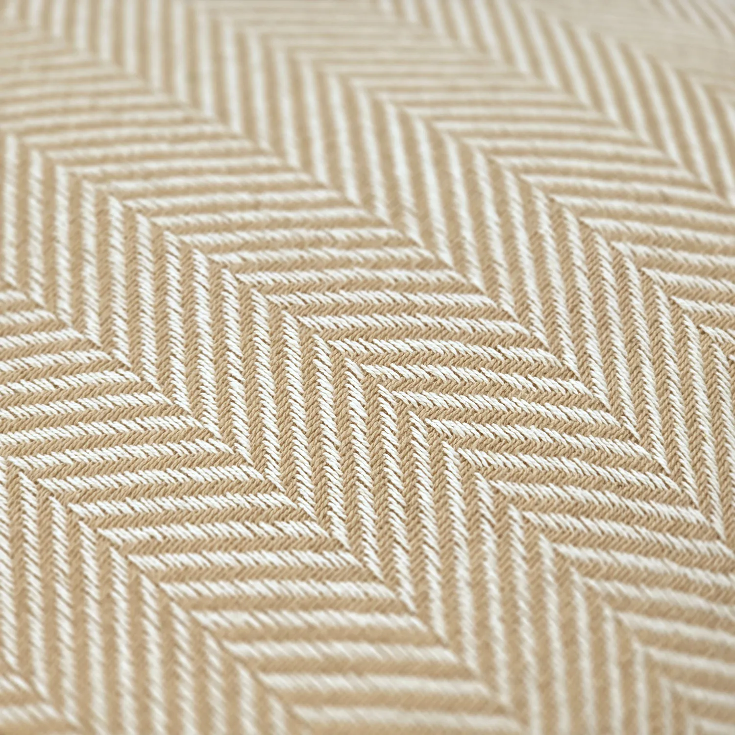 Kuddfodral - Denisa Fishbone (beige/vit)