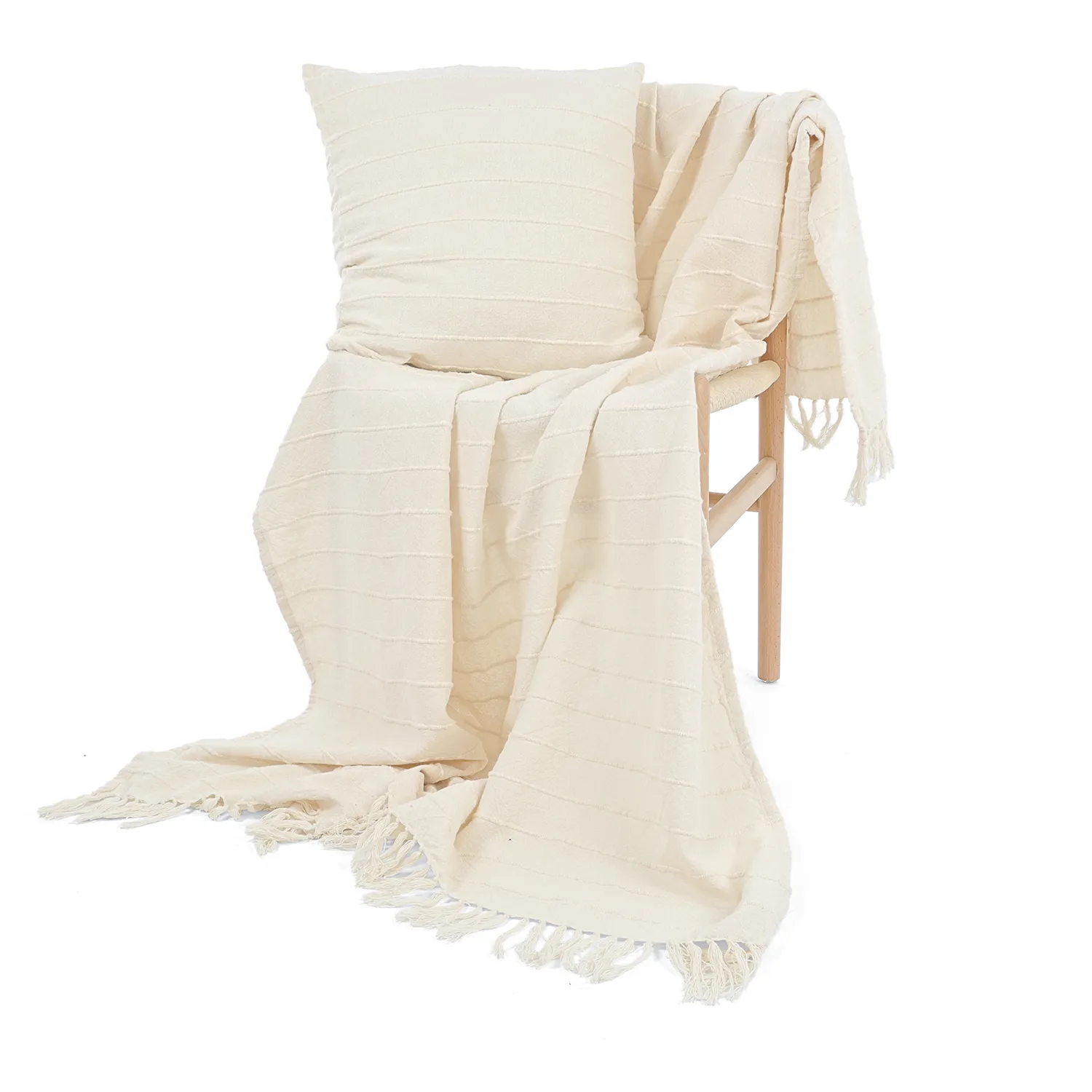 Kuddfodral - Nalani cotton cushion cover (cream)