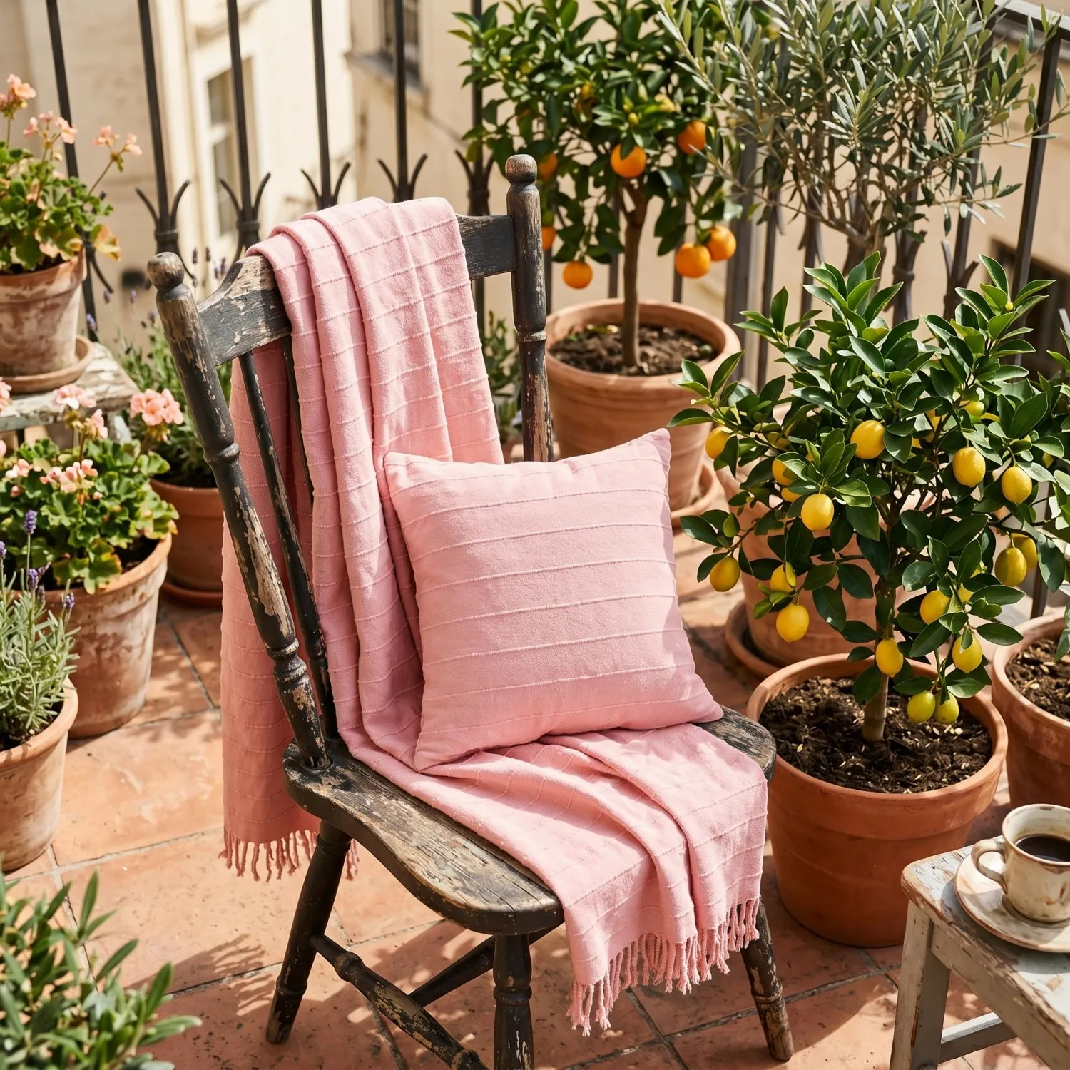 Filtar - Nalani cotton throw (rosa)