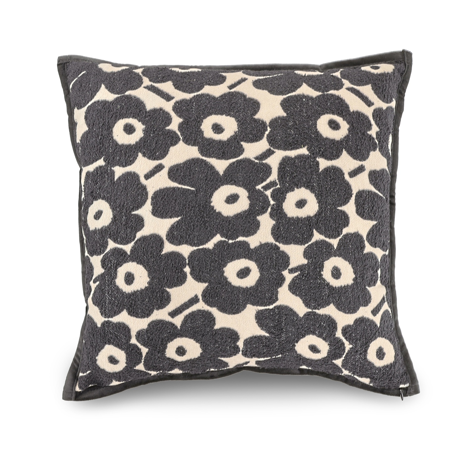 Kuddfodral - Onsala (svart/vit) (Storlek: 45 x 45 cm)