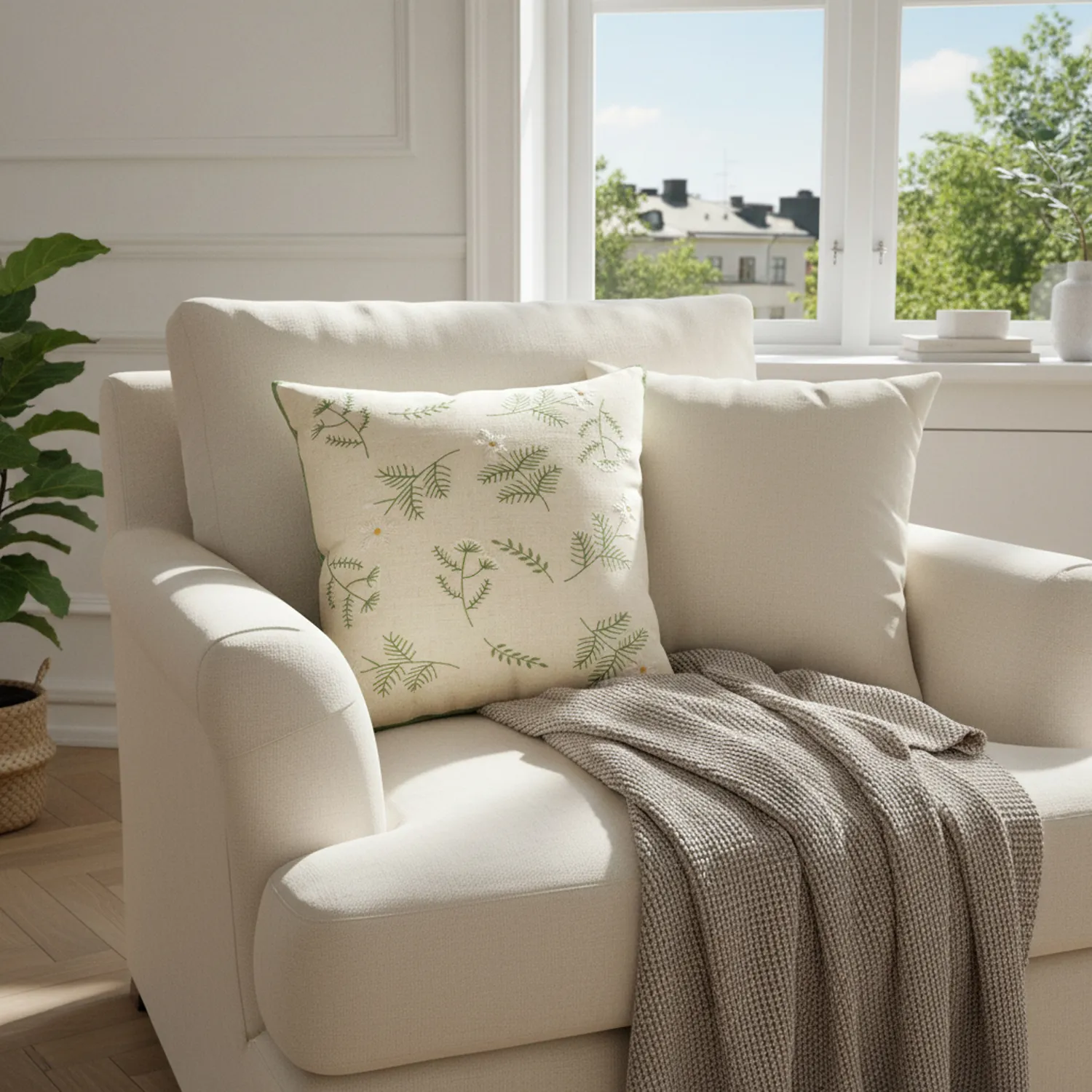 Kuddfodral - Vasa Embroidered Cushion Cover (multi)
