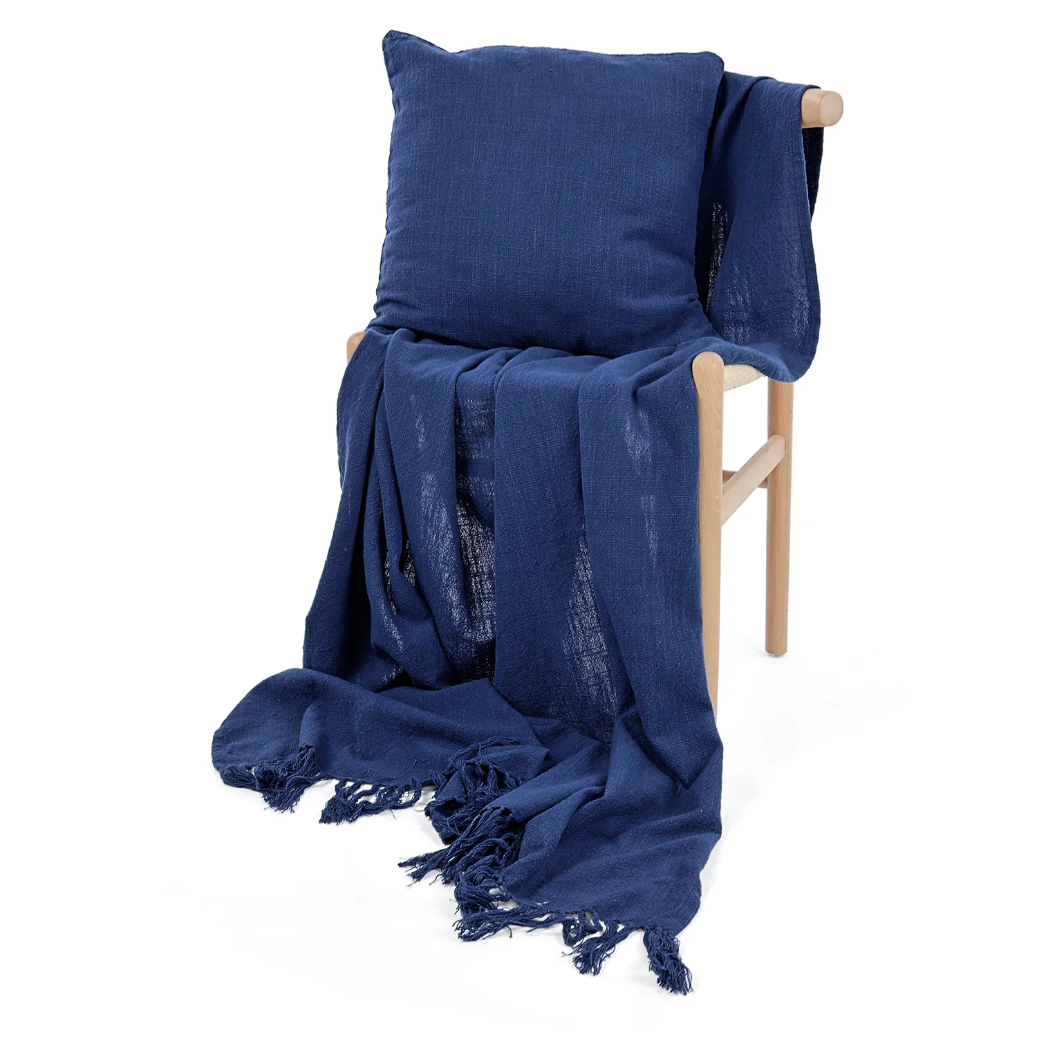 Kuddfodral - Veya cotton cushion cover (navy)