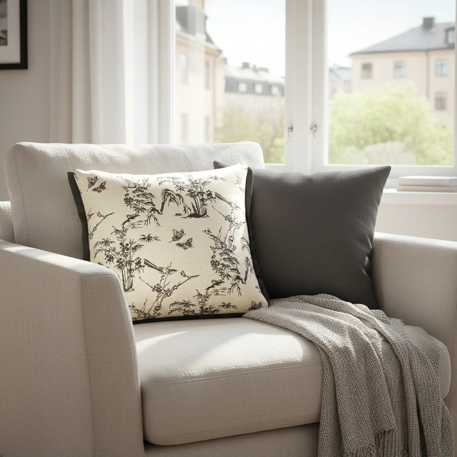 Kuddfodral - Viborg Embroidered Cushion Cover (multi)