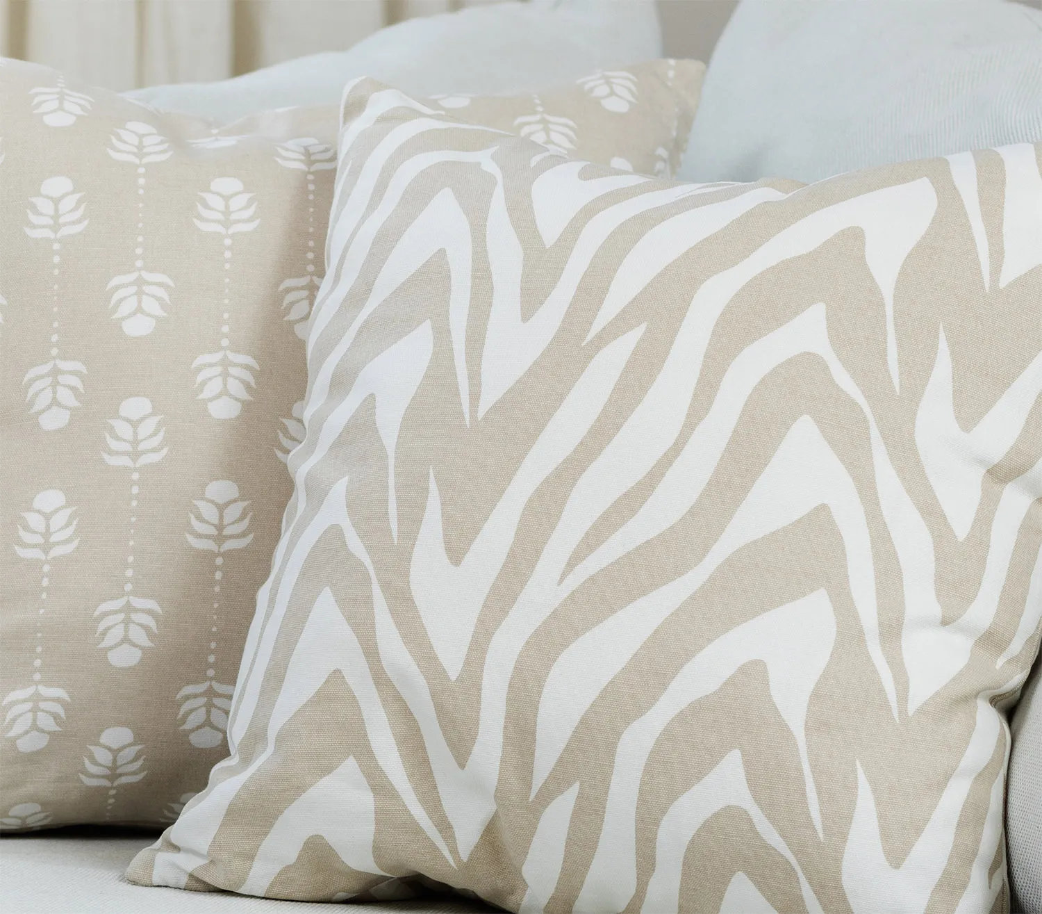 Kuddfodral 2-pack - Sari (mellanbeige)