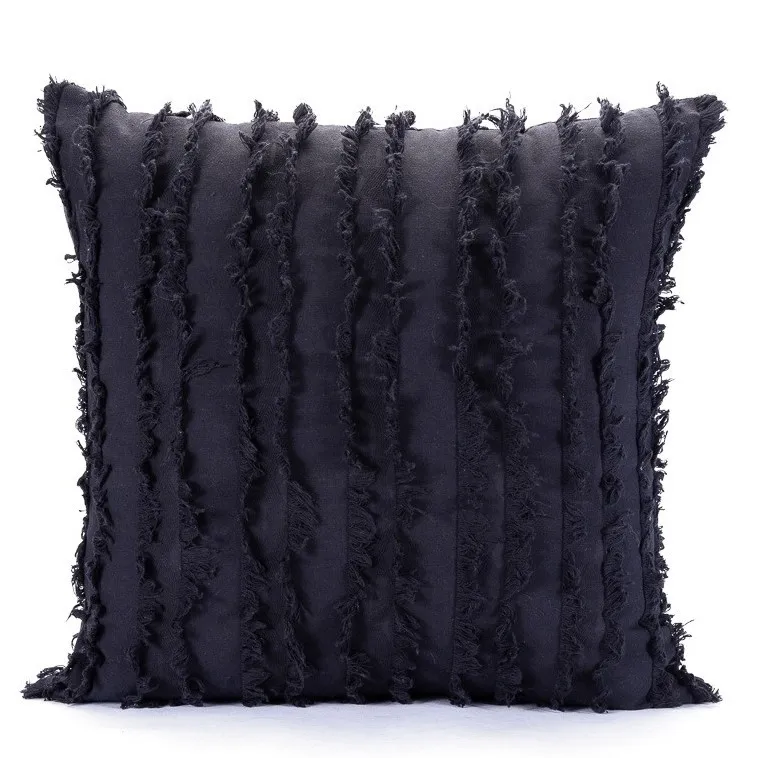 Kuddfodral - Boho Linen 45 x 45 cm (mörkblå)