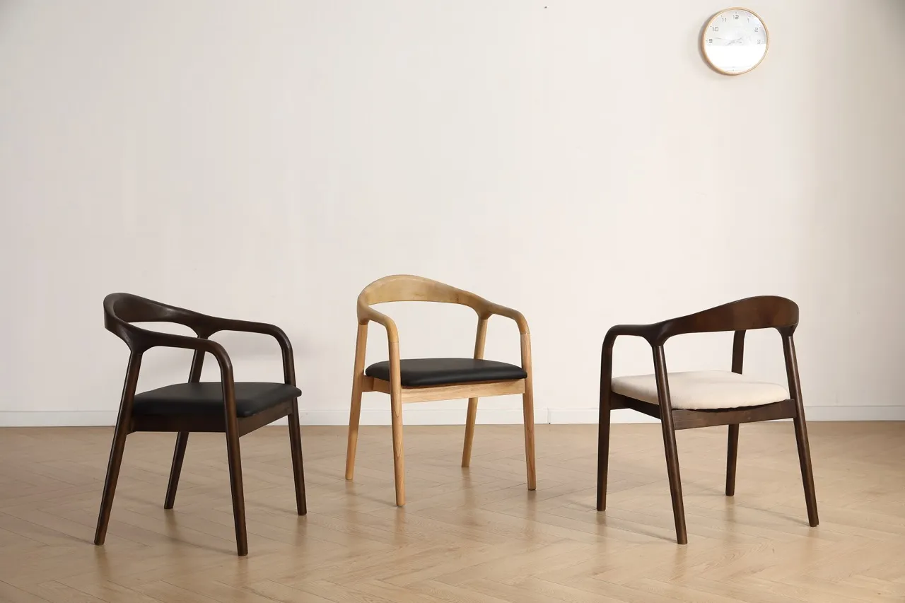 Karmstol - Aspa (mörkbrun/beige) - 2 st