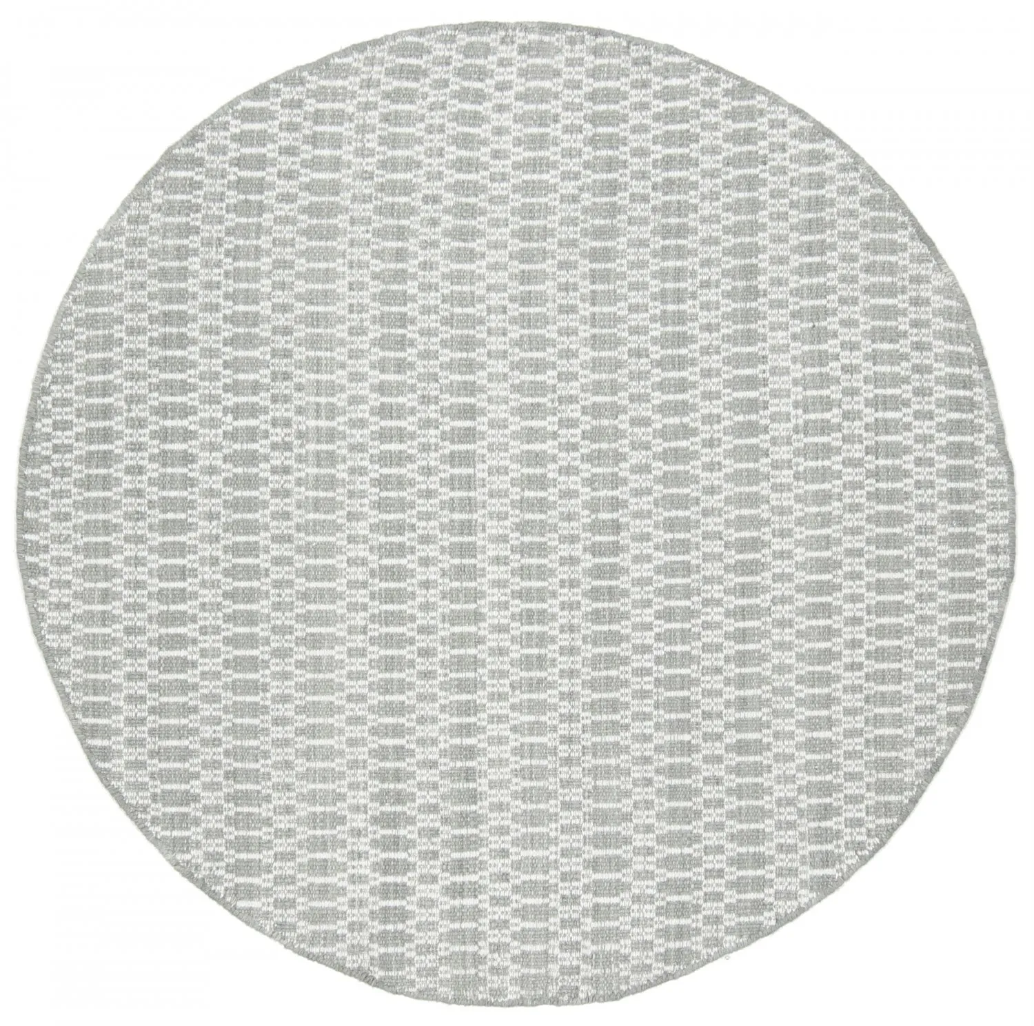 Rund matta - Long Stitch (grå)