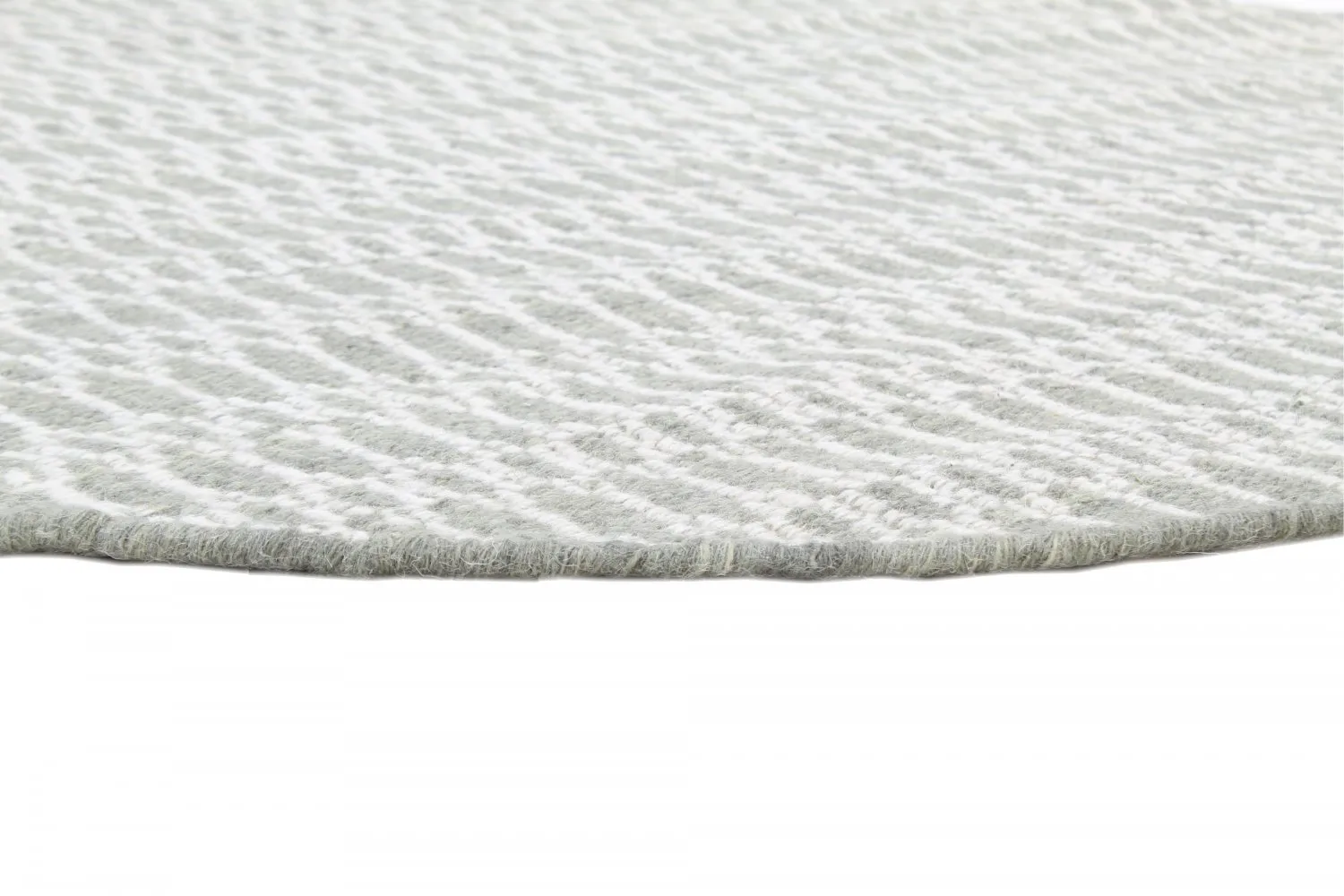 Rund matta - Long Stitch (grå)