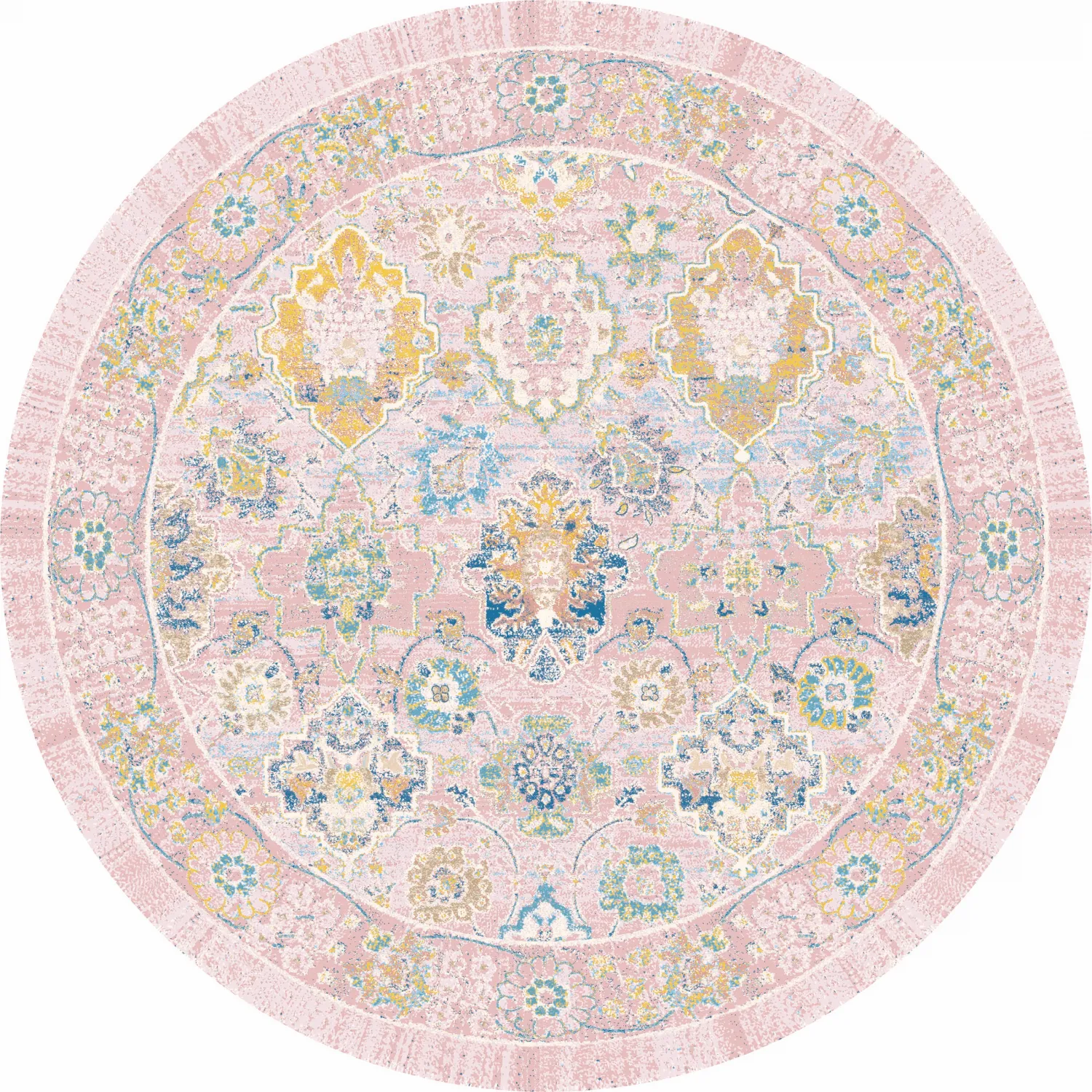 Rund matta - Magnolia (rosa)