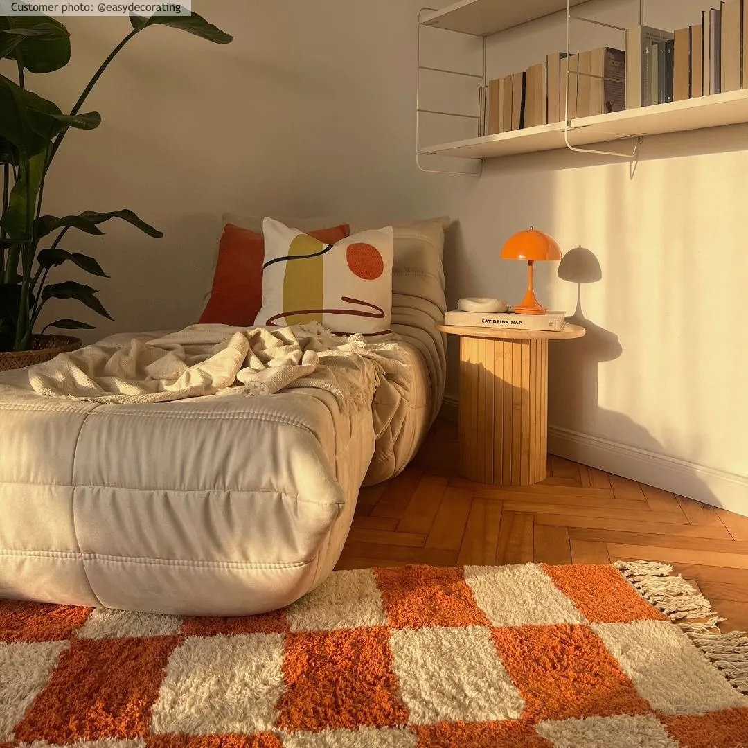 Ryamattor - Maranello Natural Cotton Shaggy (orange)
