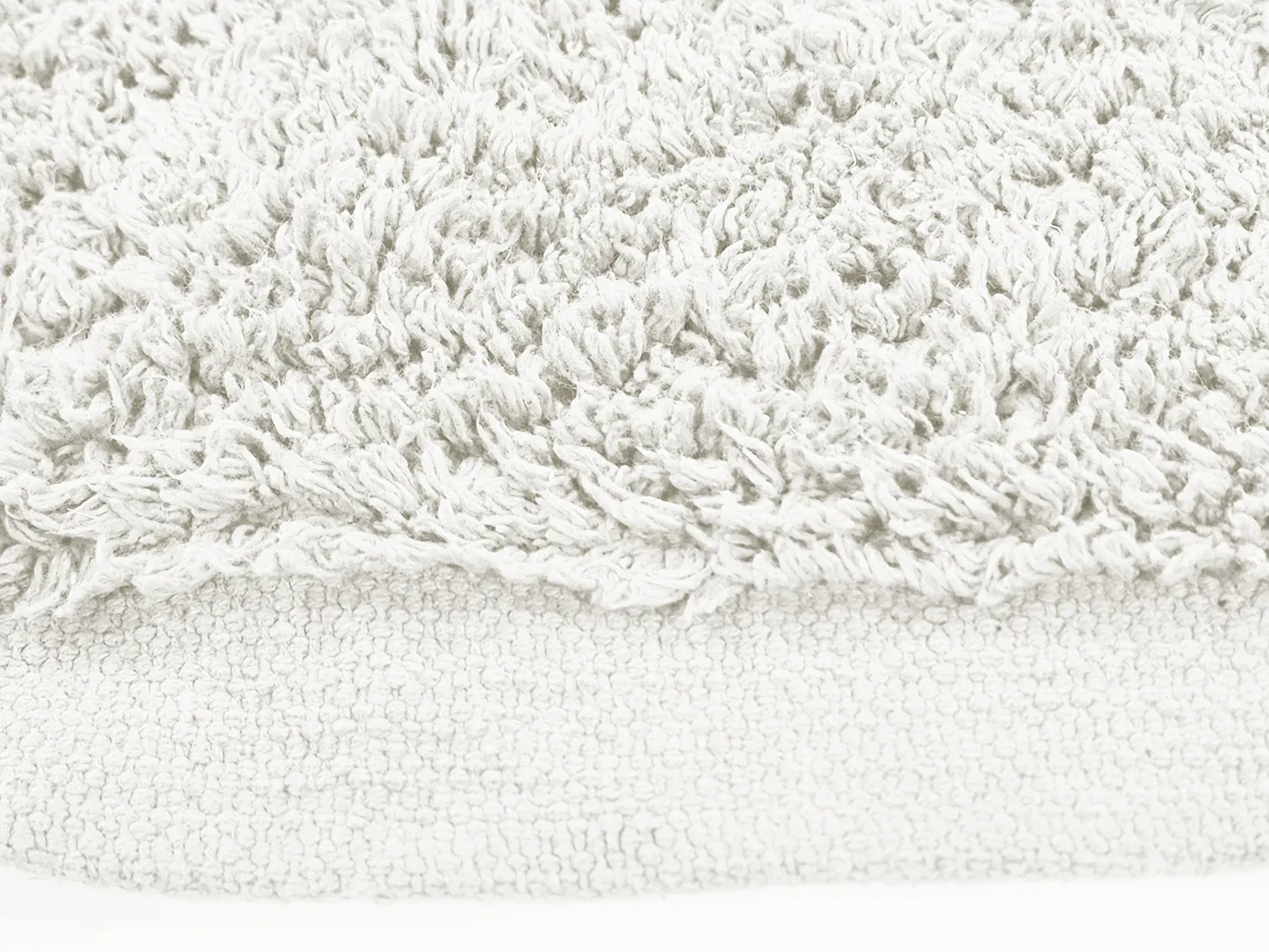 Rund matta - Alexa Natural Cotton Shaggy (offwhite)
