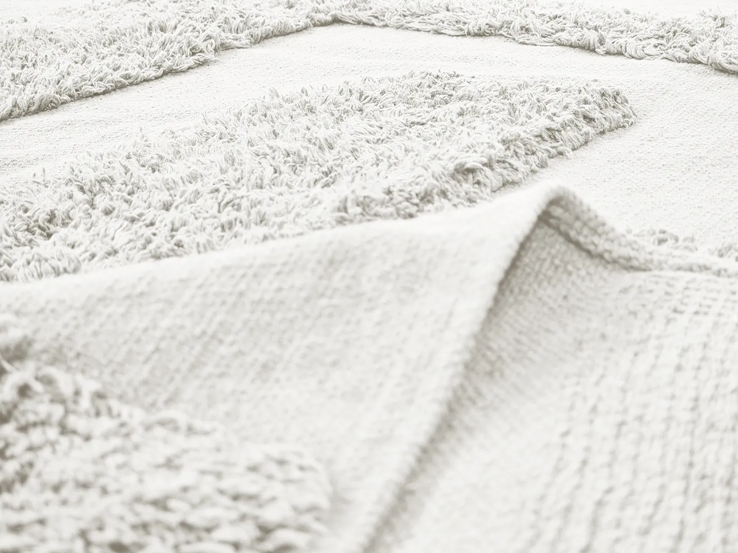 Rund matta - Alexa Natural Cotton Shaggy (offwhite)