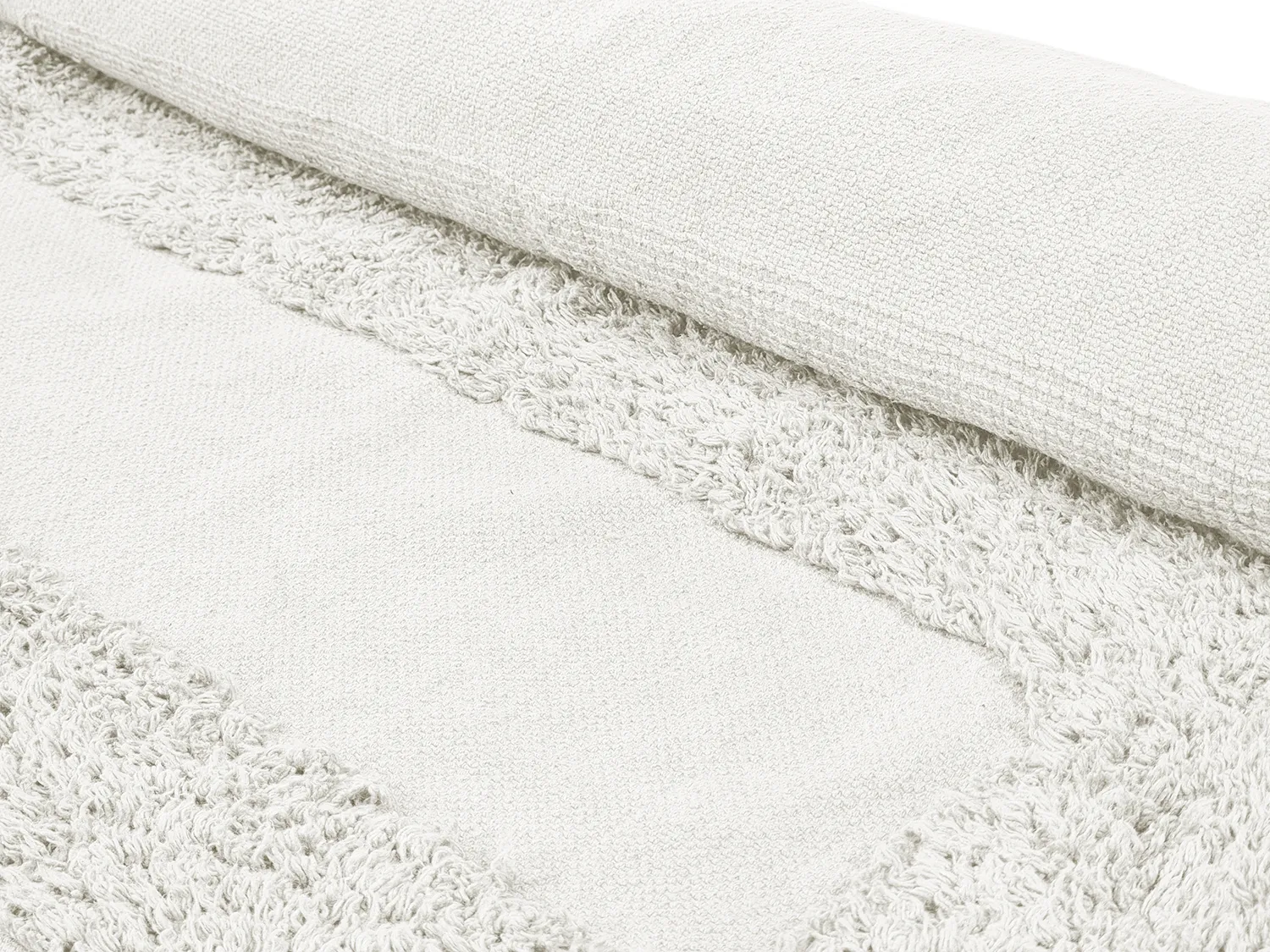 Rund matta - Alexa Natural Cotton Shaggy (offwhite)