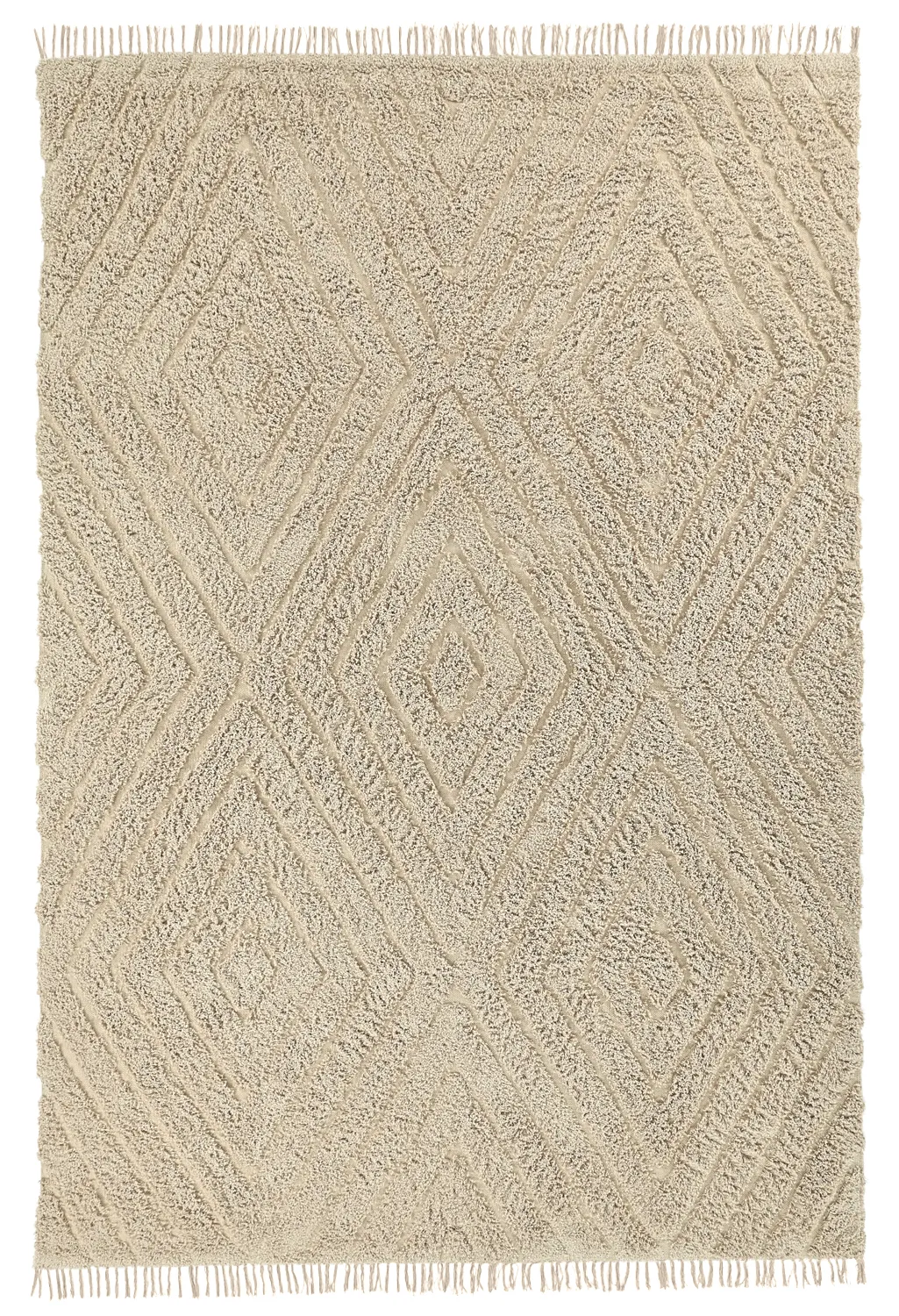 Ryamattor - Amberley Natural Cotton Shaggy (beige)