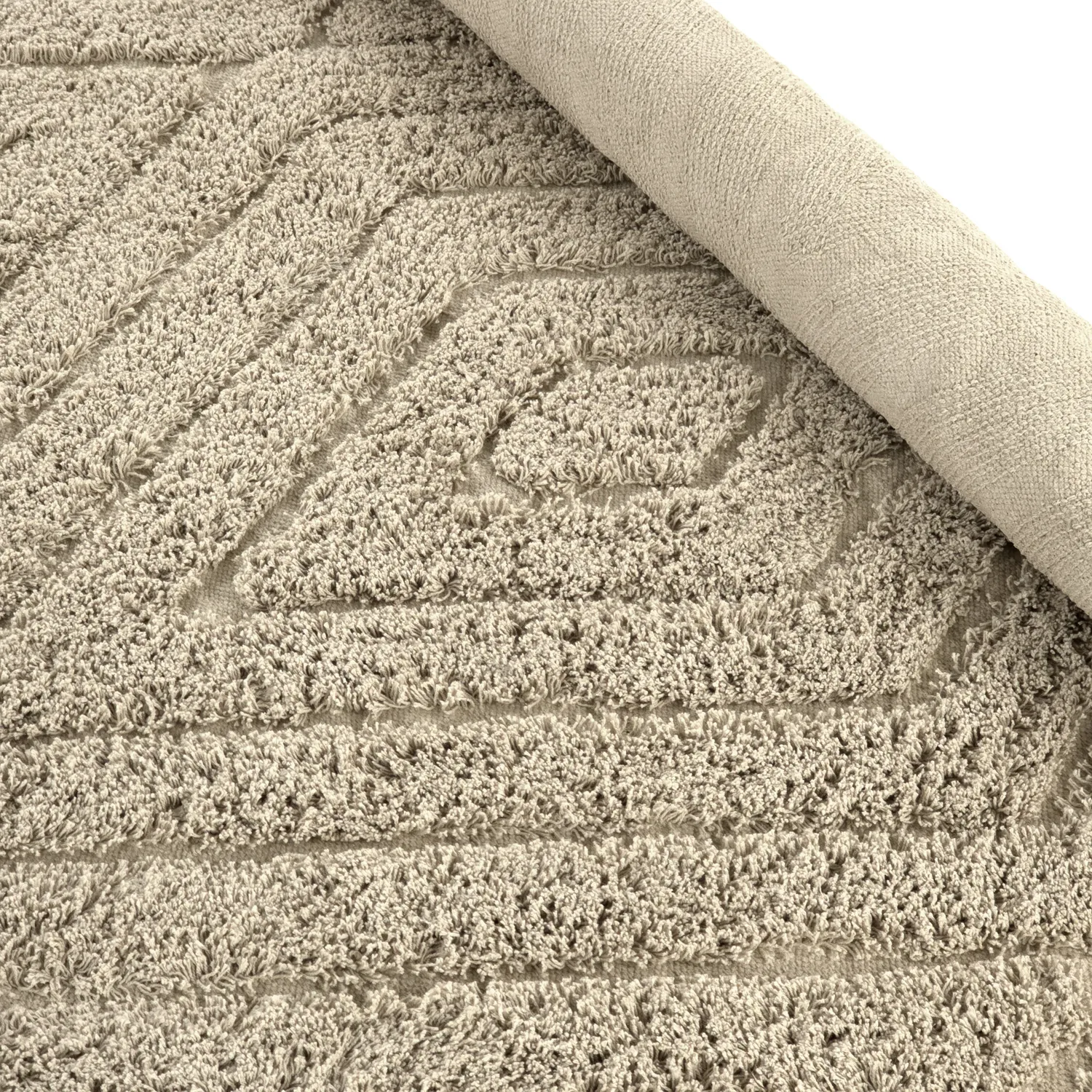 Ryamattor - Amberley Natural Cotton Shaggy (beige)