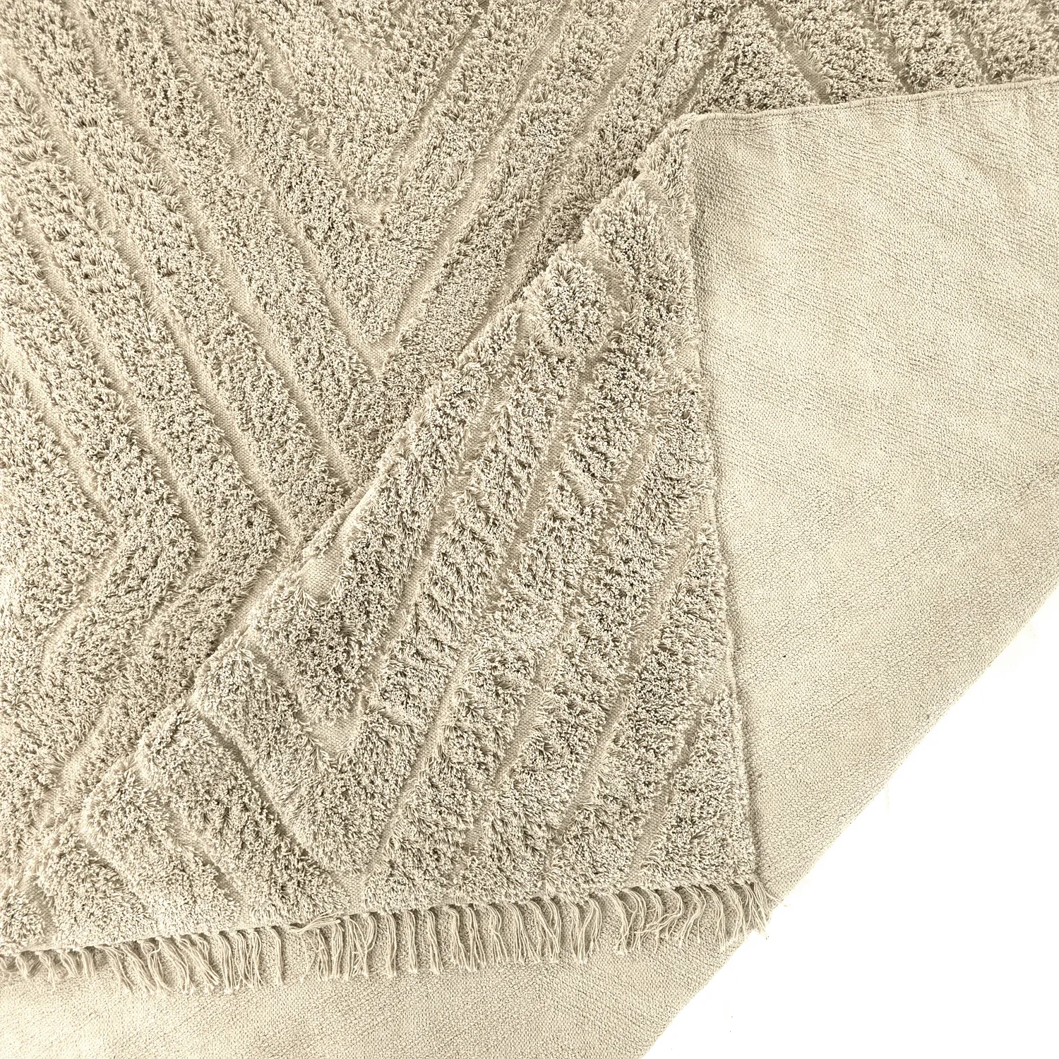Ryamattor - Amberley Natural Cotton Shaggy (beige)