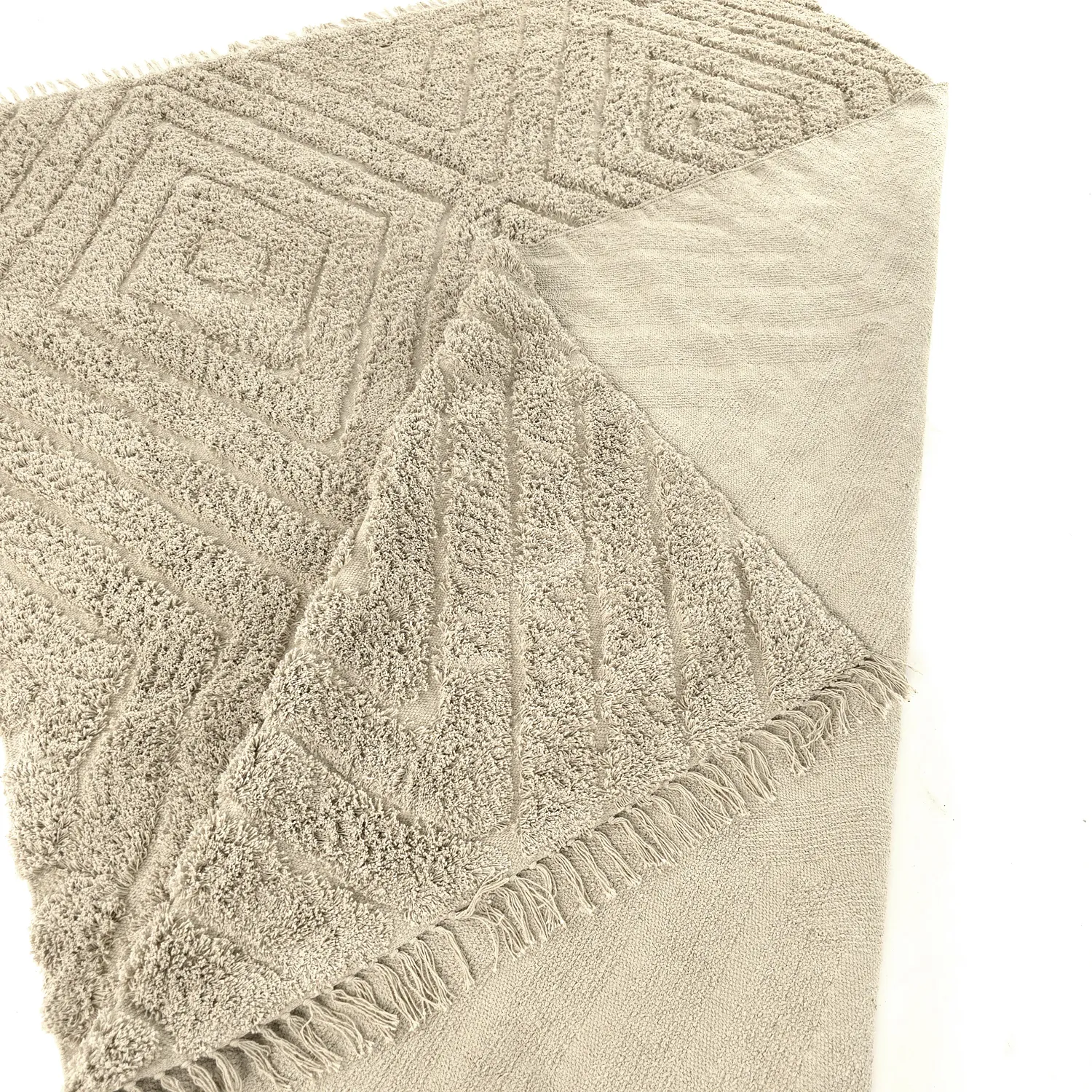 Ryamattor - Amberley Natural Cotton Shaggy (beige)