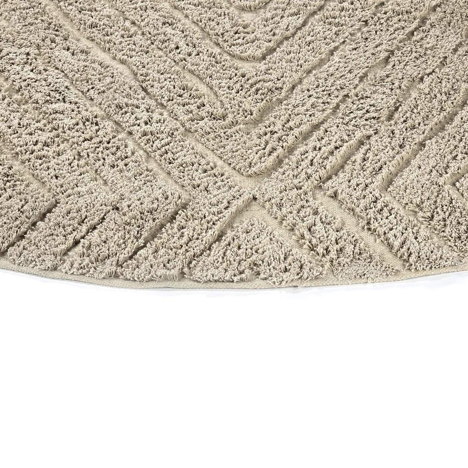 Rund matta - Amberley Natural Cotton Shaggy (beige)