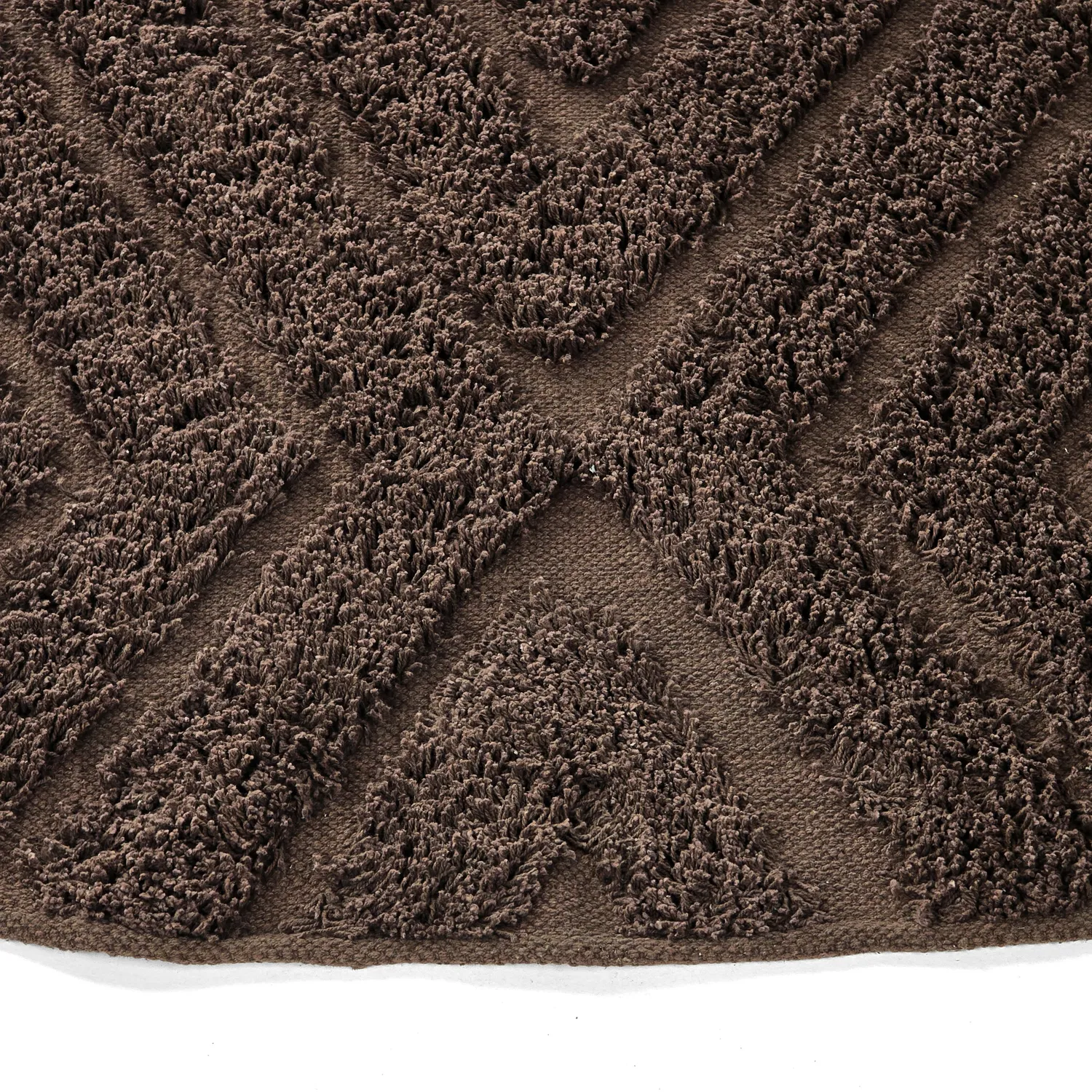 Rund matta - Amberley Natural Cotton Shaggy (brun)
