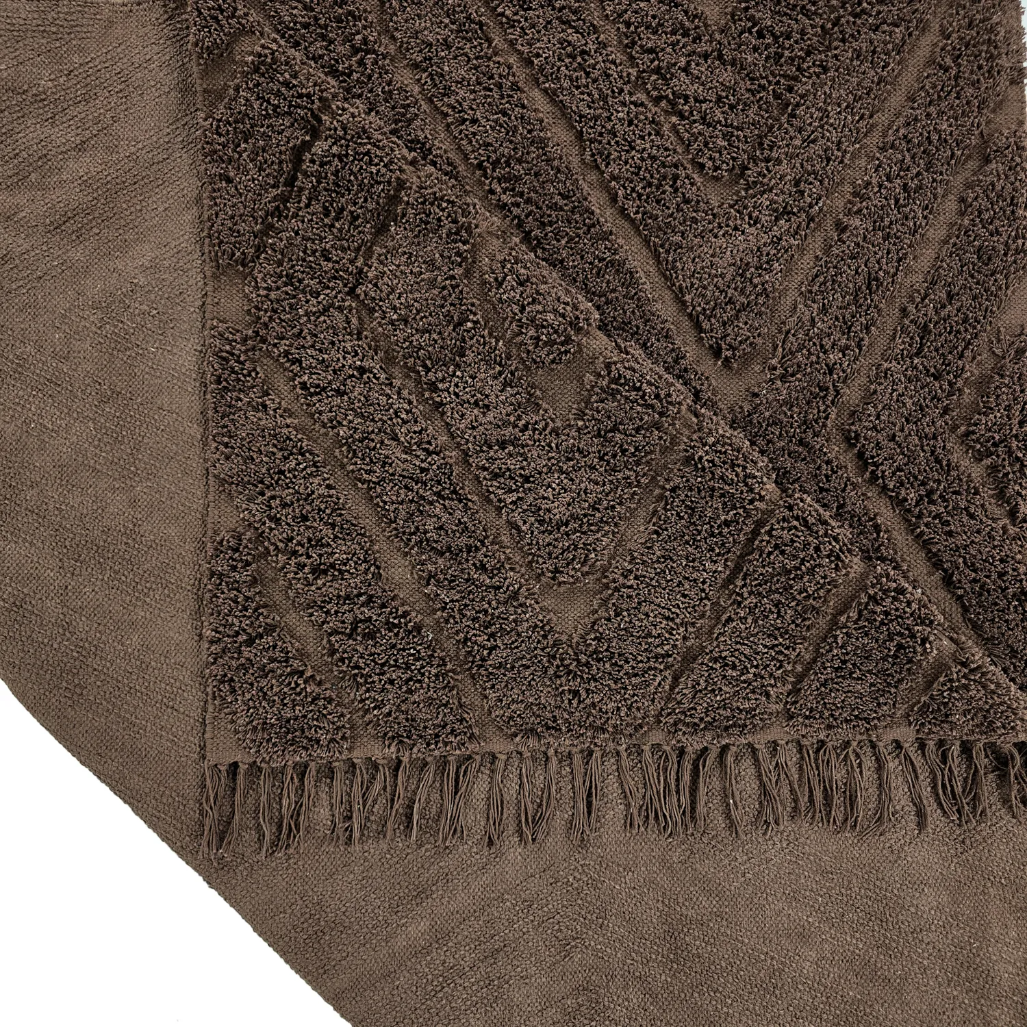 Ryamattor - Amberley Natural Cotton Shaggy (brun)