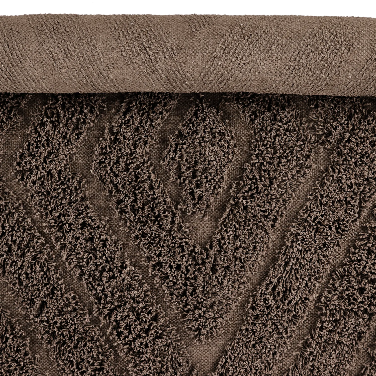 Rund matta - Amberley Natural Cotton Shaggy (brun)