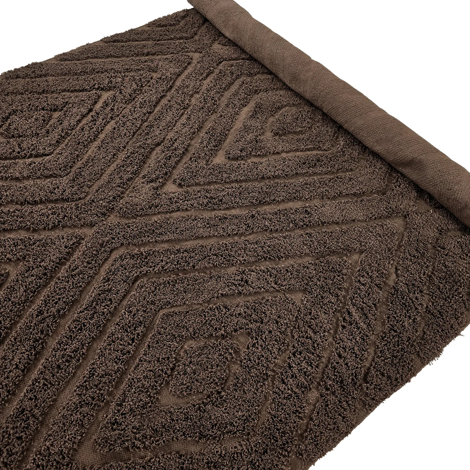 Ryamattor - Amberley Natural Cotton Shaggy (brun)