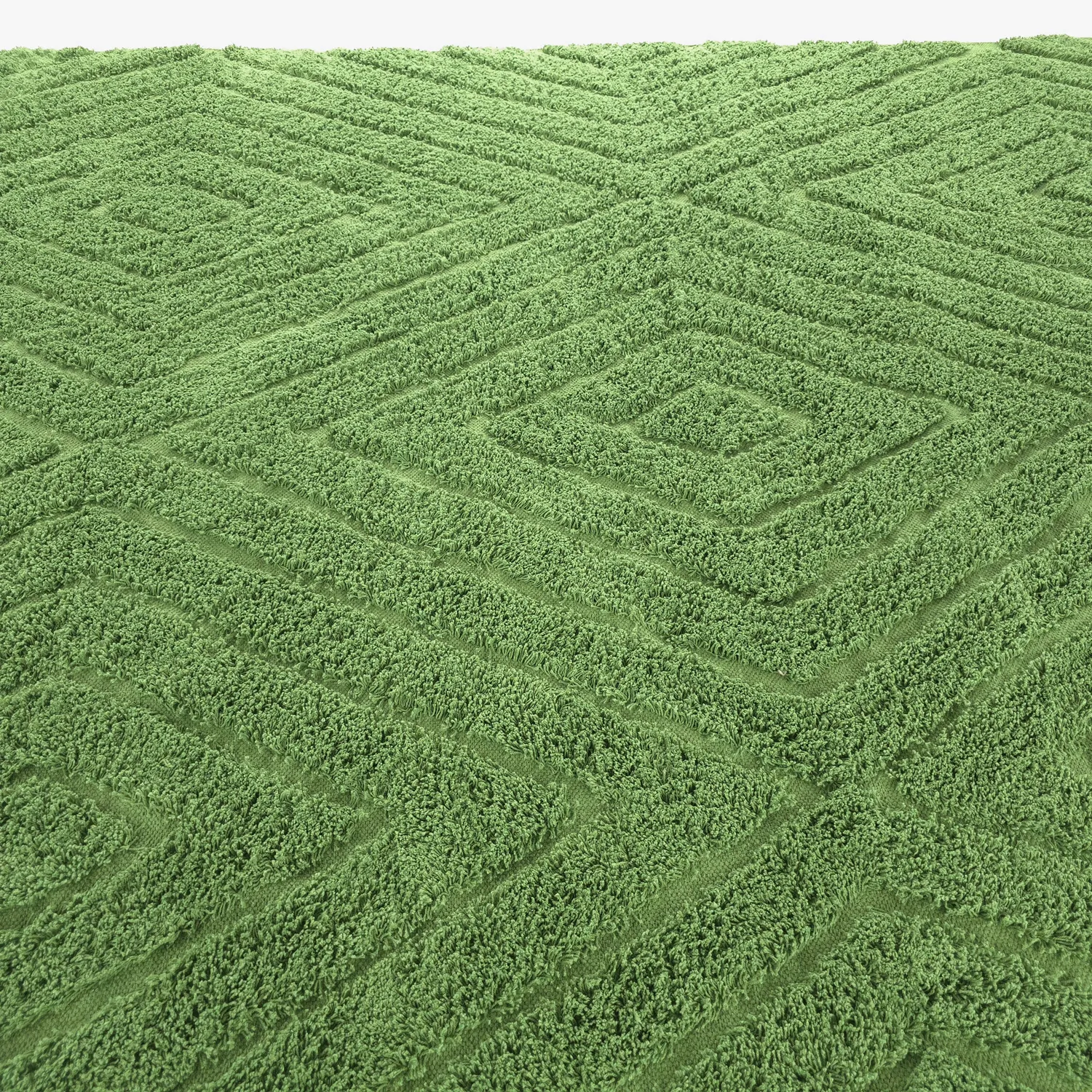 Ryamattor - Amberley Natural Cotton Shaggy (grön)