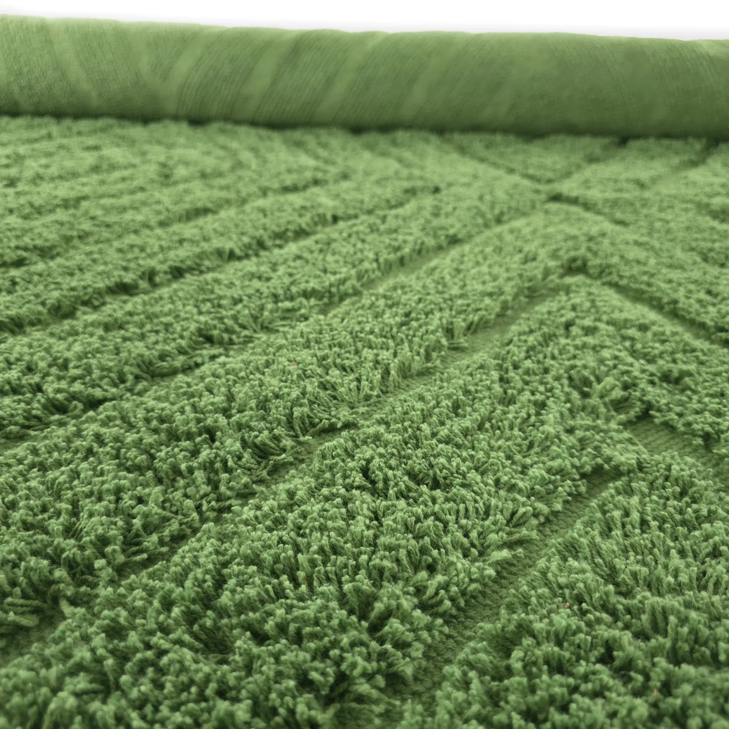 Ryamattor - Amberley Natural Cotton Shaggy (grön)