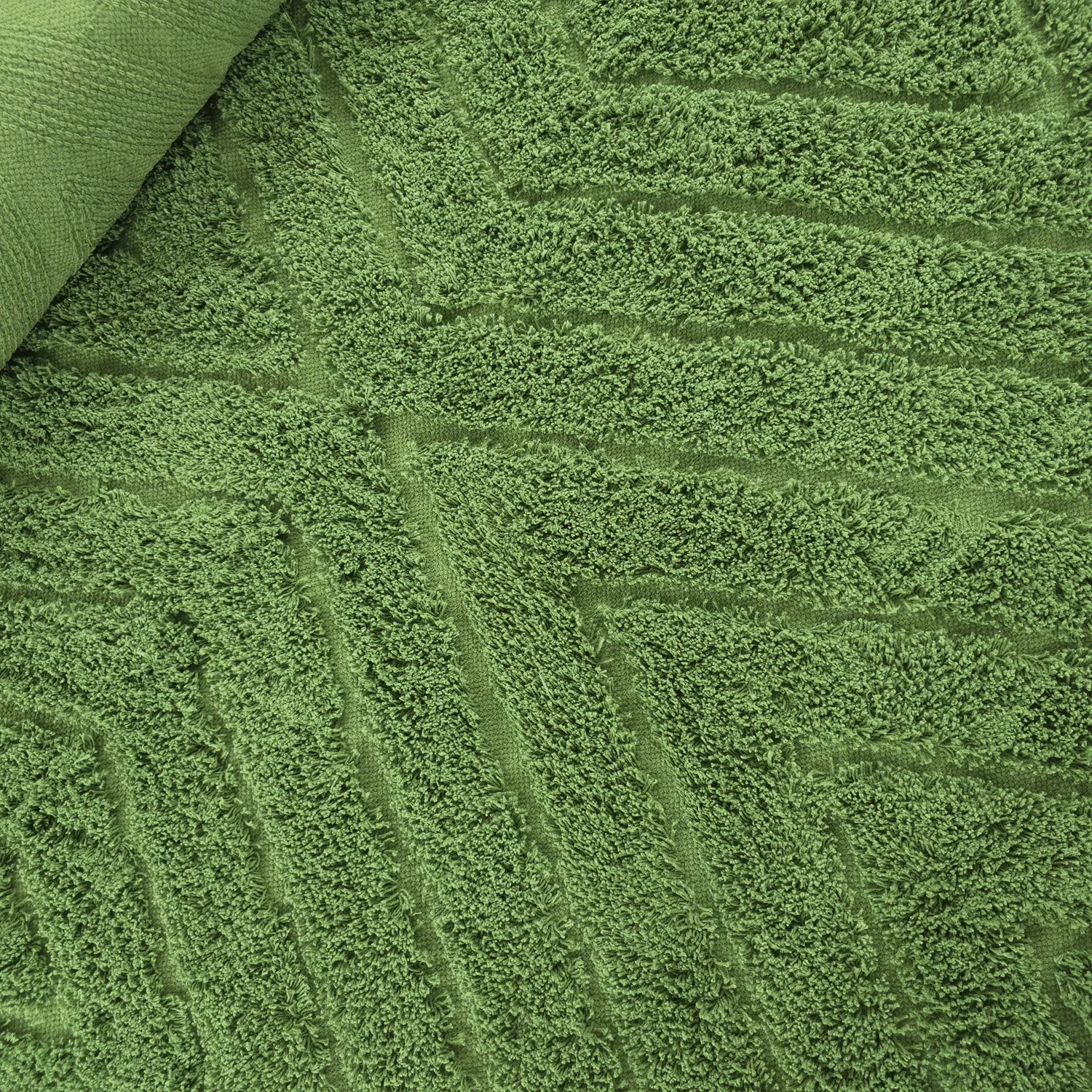 Ryamattor - Amberley Natural Cotton Shaggy (grön)
