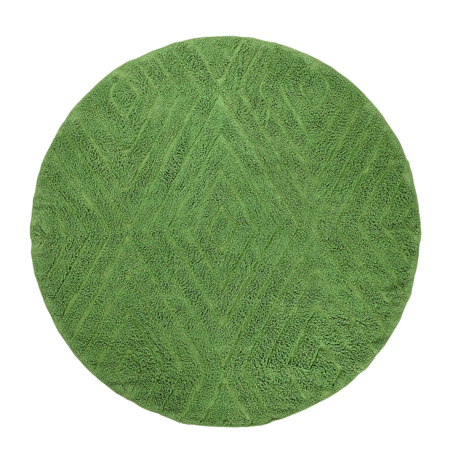 Rund matta - Amberley Natural Cotton Shaggy (grön)