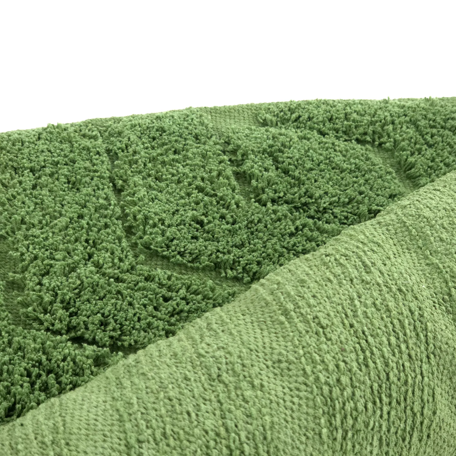 Rund matta - Amberley Natural Cotton Shaggy (grön)
