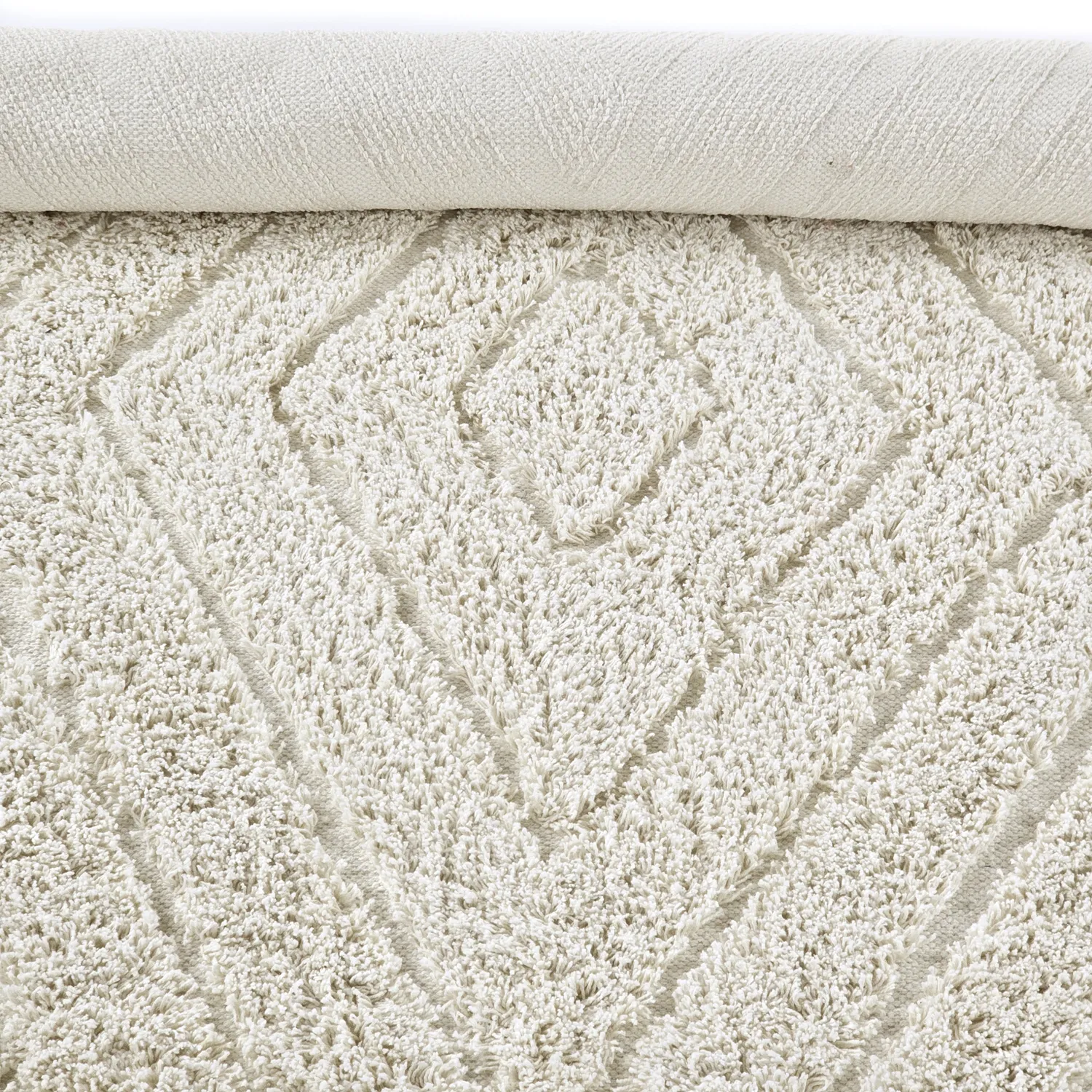 Ryamattor - Amberley Natural Cotton Shaggy (offwhite)