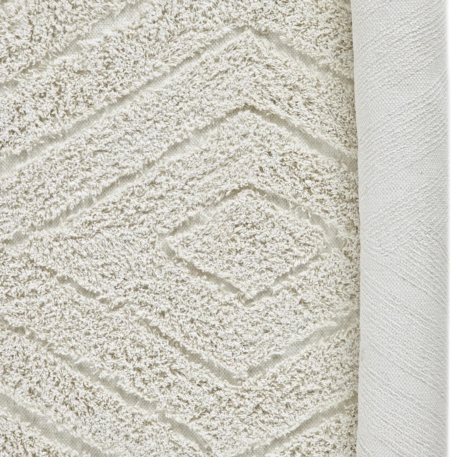 Ryamattor - Amberley Natural Cotton Shaggy (offwhite)