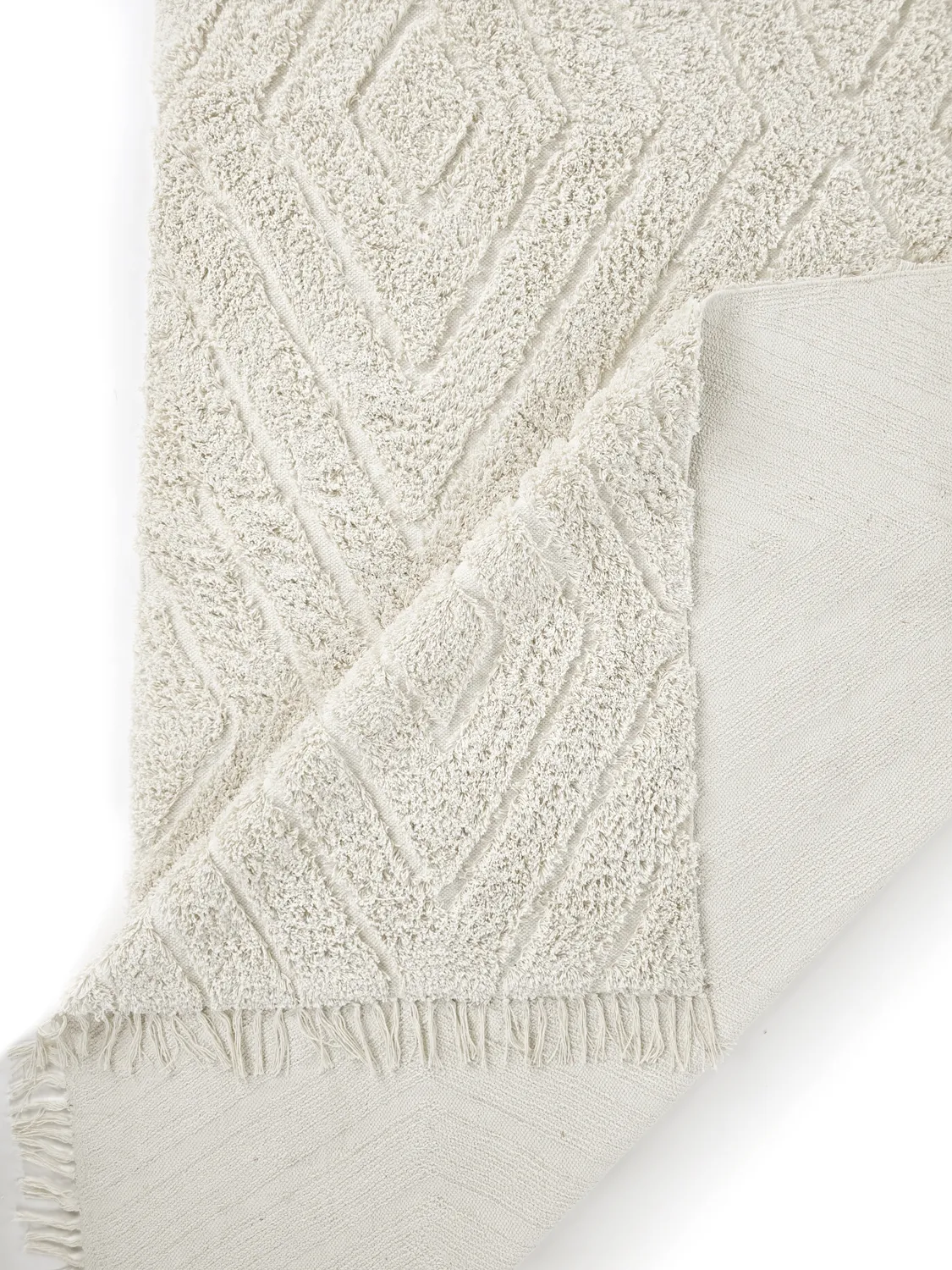 Ryamattor - Amberley Natural Cotton Shaggy (offwhite)