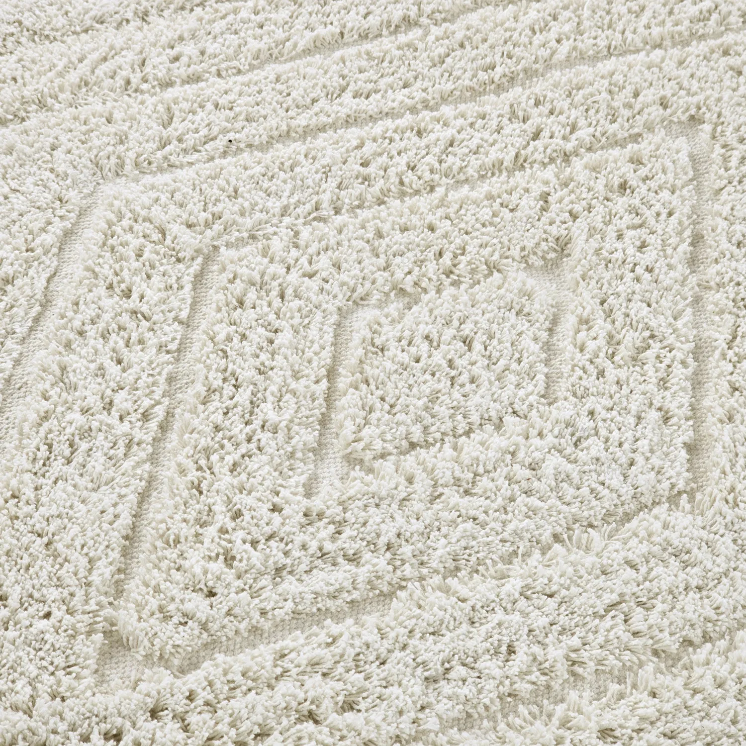 Rund matta - Amberley Natural Cotton Shaggy (offwhite)