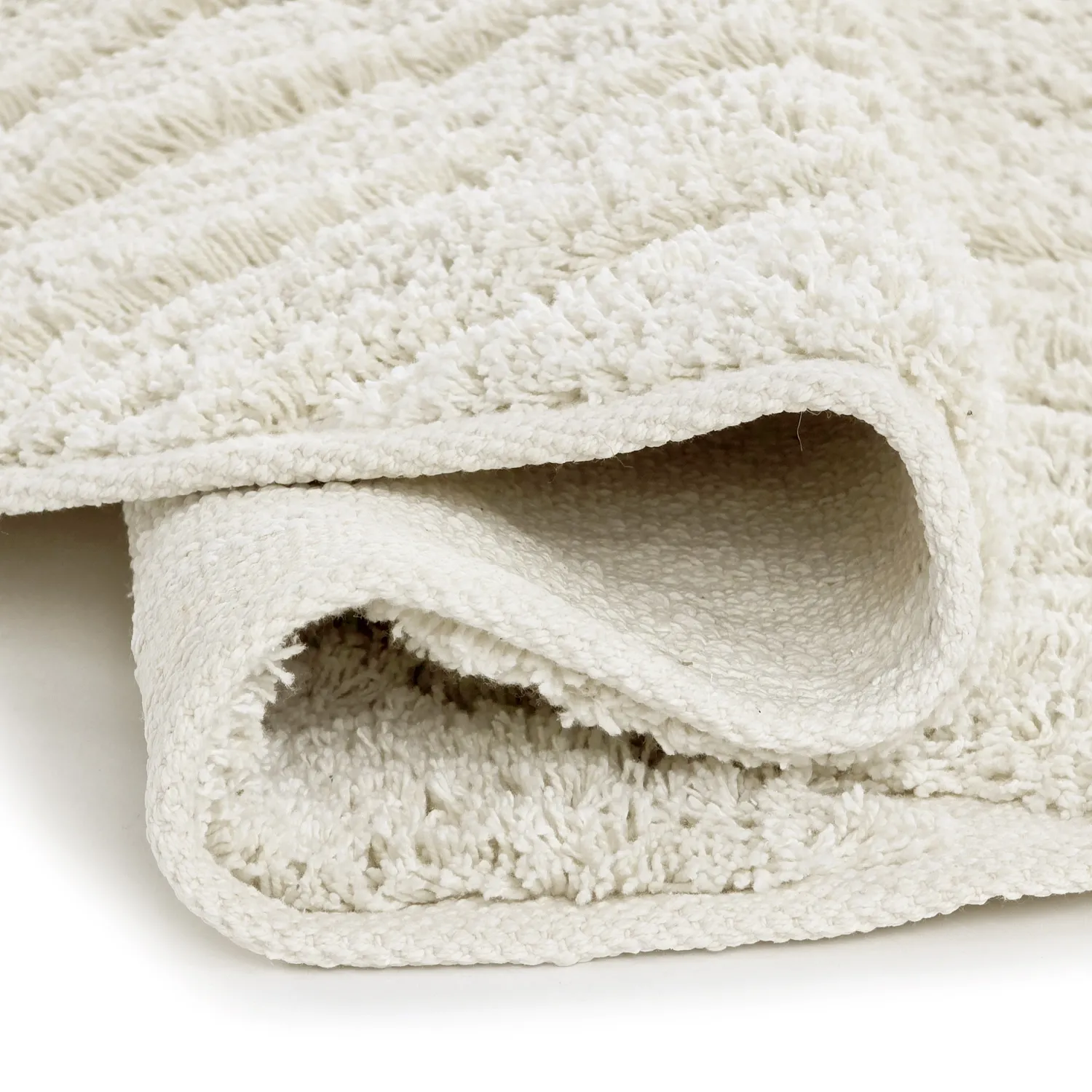 Rund matta - Amberley Natural Cotton Shaggy (offwhite)