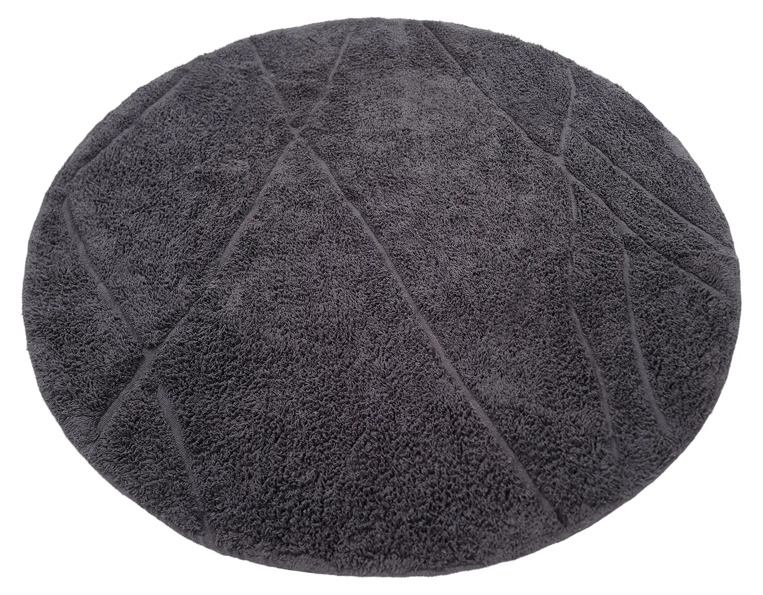 Rund matta - Andrea Natural Cotton Shaggy (svart)