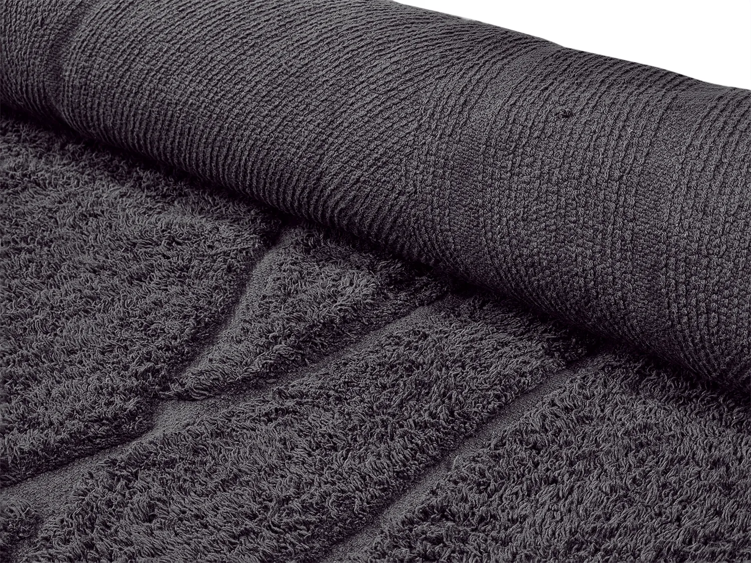 Rund matta - Andrea Natural Cotton Shaggy (svart)