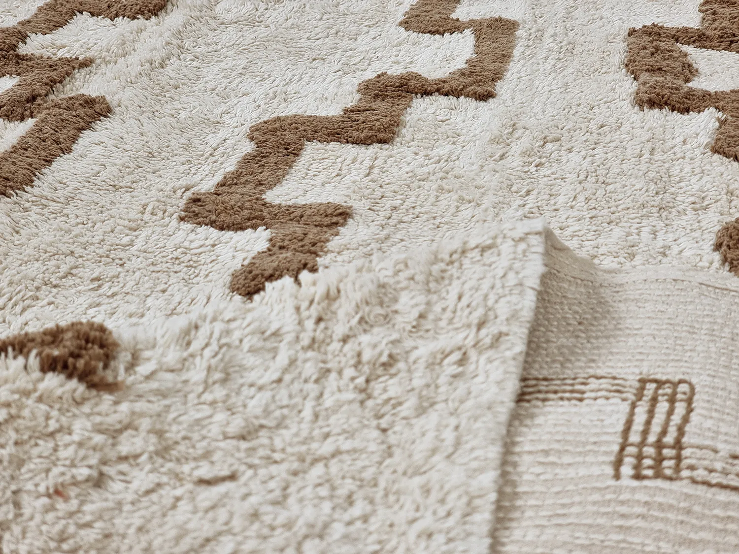 Ryamattor - Arlon Natural Cotton Shaggy (beige)
