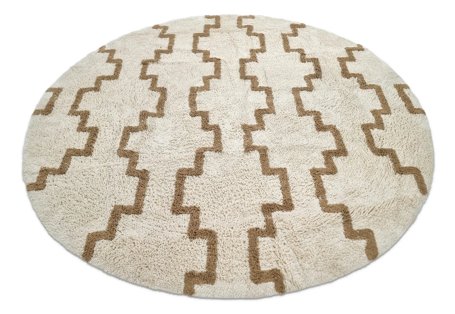 Rund matta - Arlon Natural Cotton Shaggy (beige)