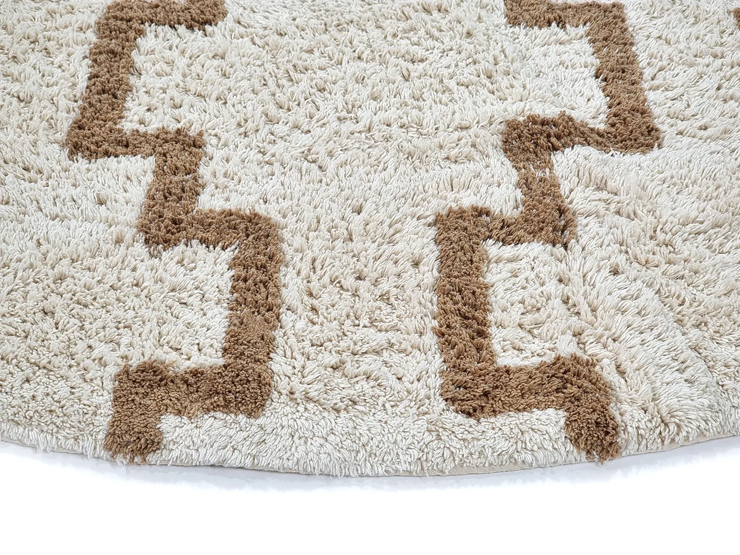 Rund matta - Arlon Natural Cotton Shaggy (beige)