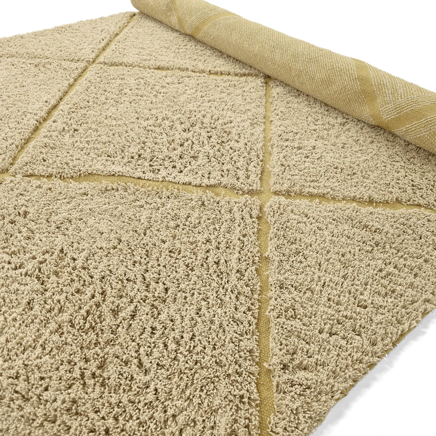 Ryamattor - Bellevue Natural Cotton Shaggy (beige/brun)
