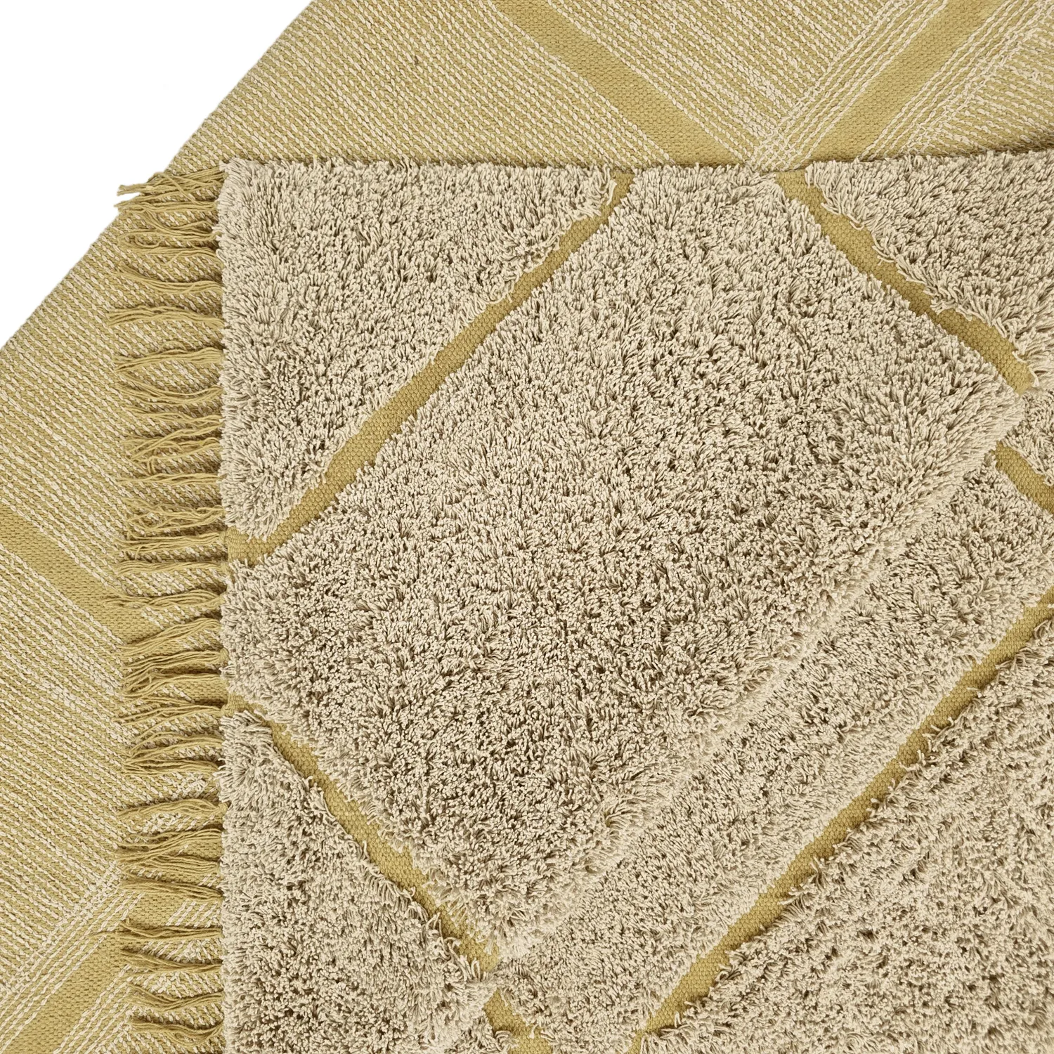 Ryamattor - Bellevue Natural Cotton Shaggy (beige/brun)