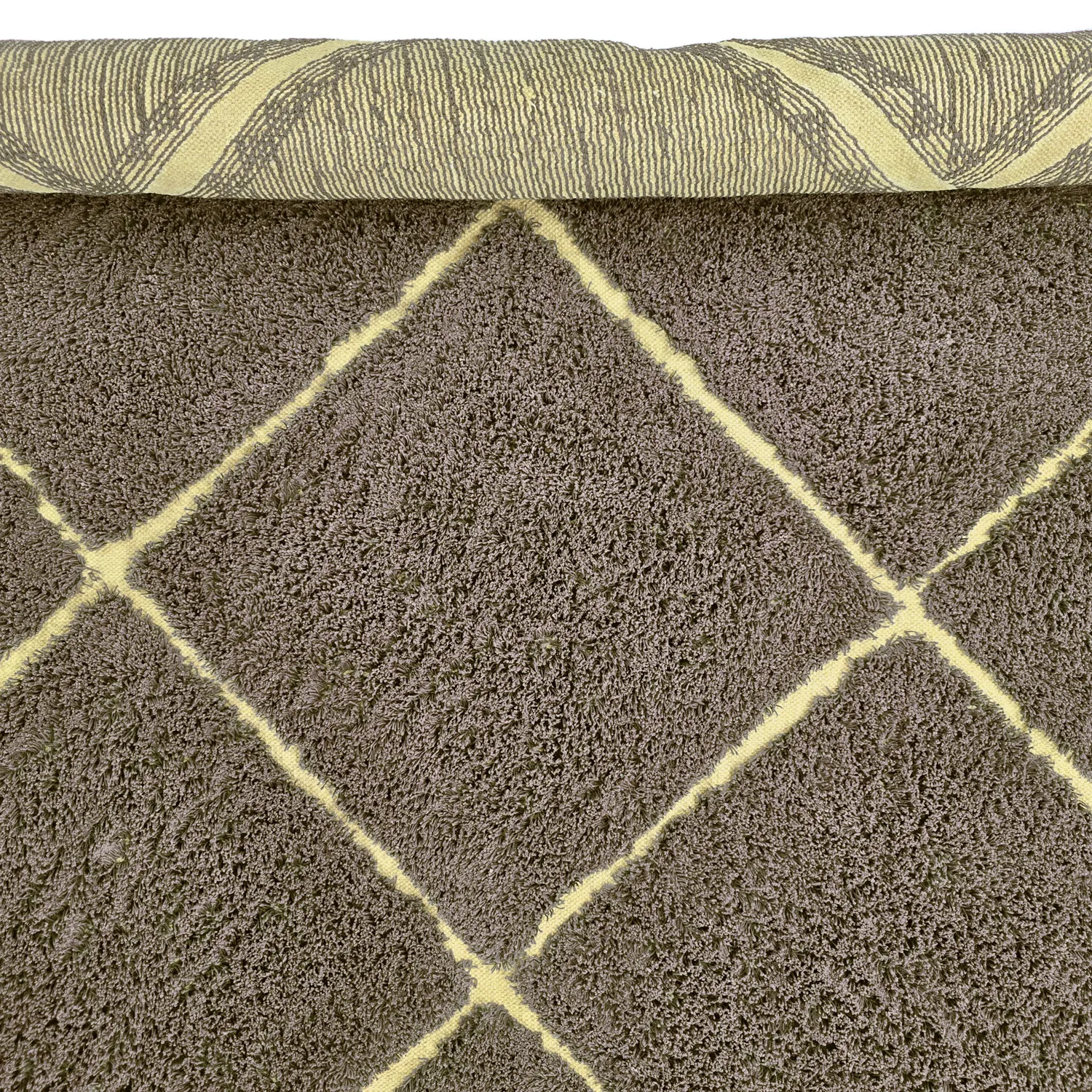 Ryamattor - Bellevue Natural Cotton Shaggy (brun/gul)