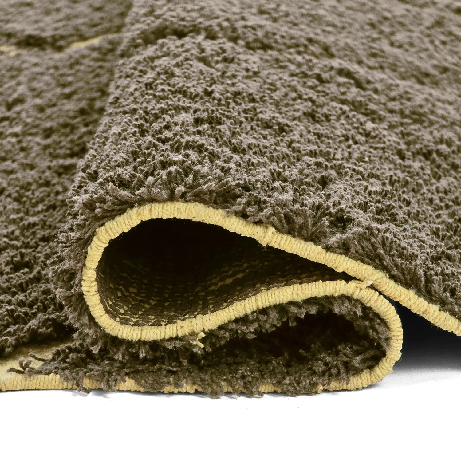 Ryamattor - Bellevue Natural Cotton Shaggy (brun/gul)