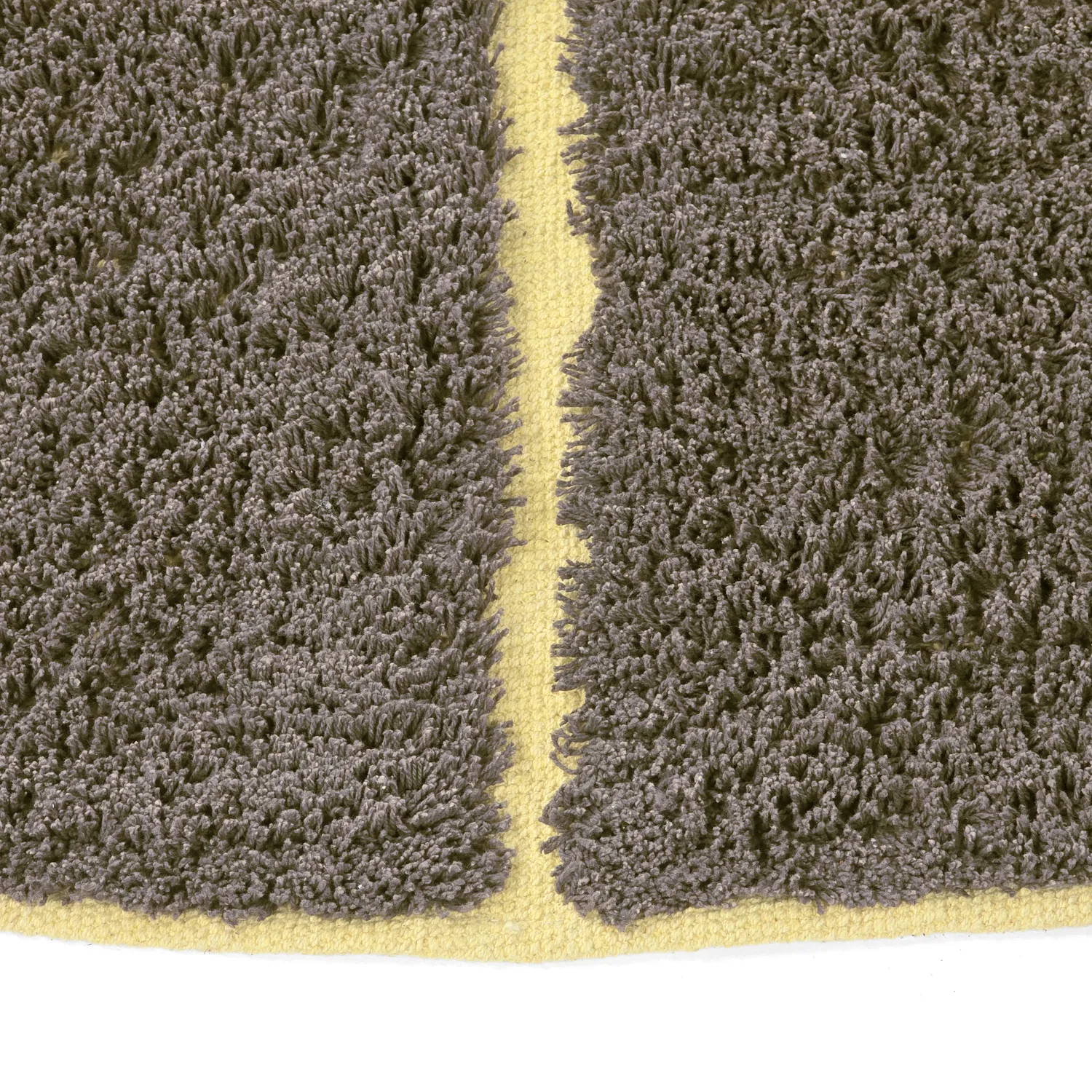 Rund matta - Bellevue Natural Cotton Shaggy (brun/gul)