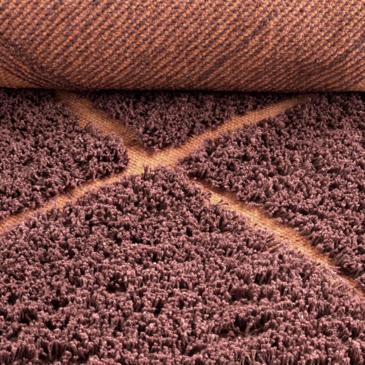 Ryamattor - Bellevue Natural Cotton Shaggy (röd/orange)