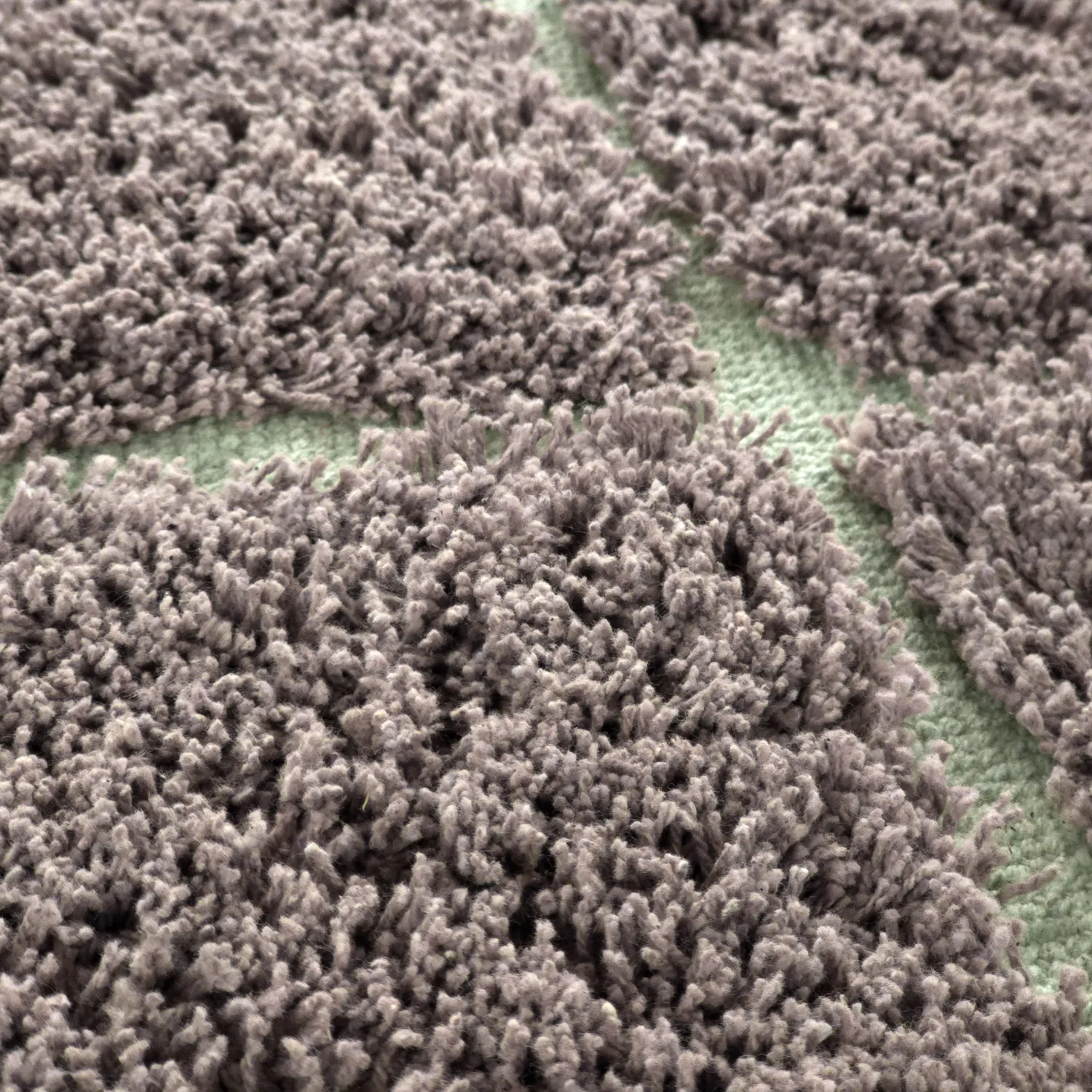 Ryamattor - Bellevue Natural Cotton Shaggy (taupe/grön)