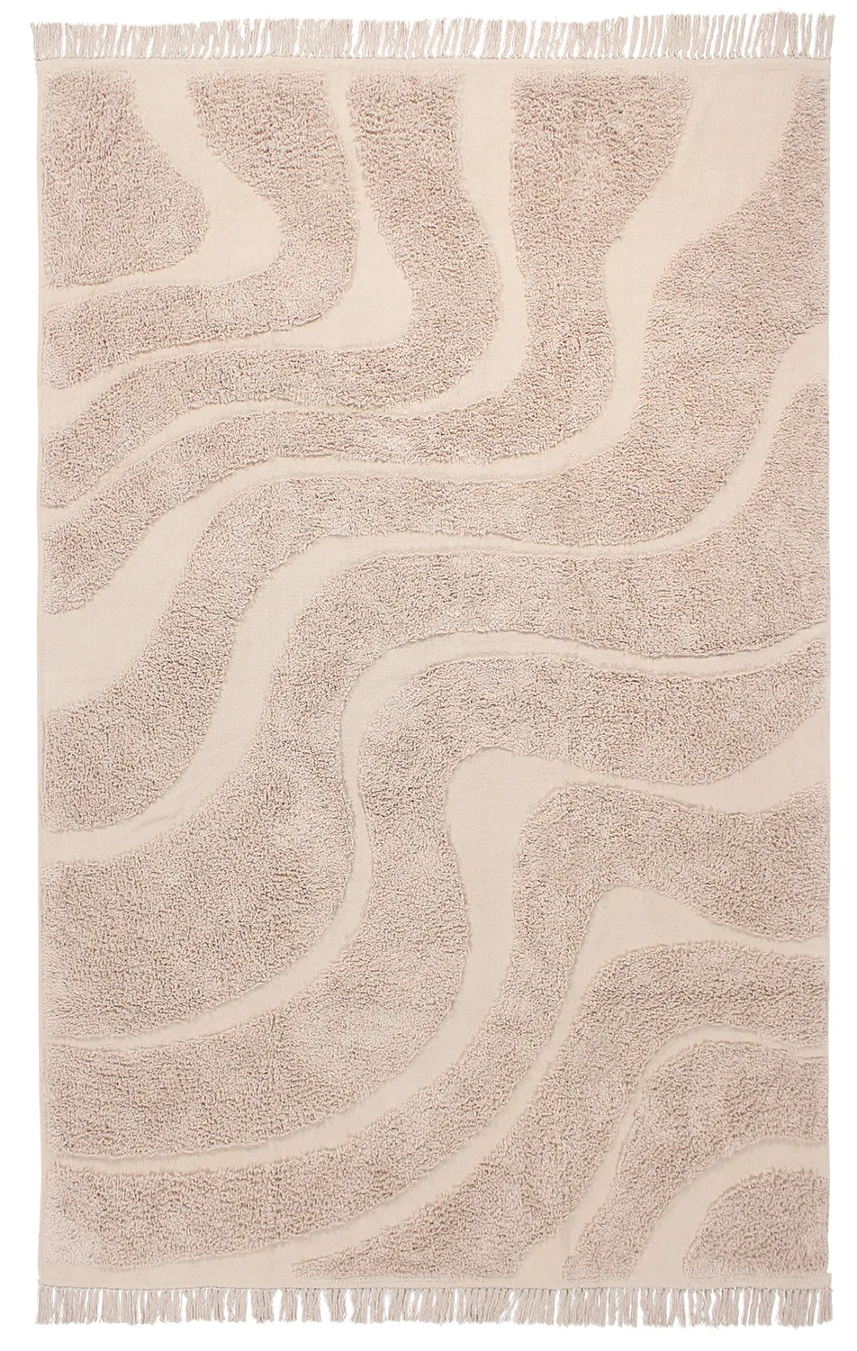 Ryamattor - Bonnie Natural Cotton Shaggy (beige)