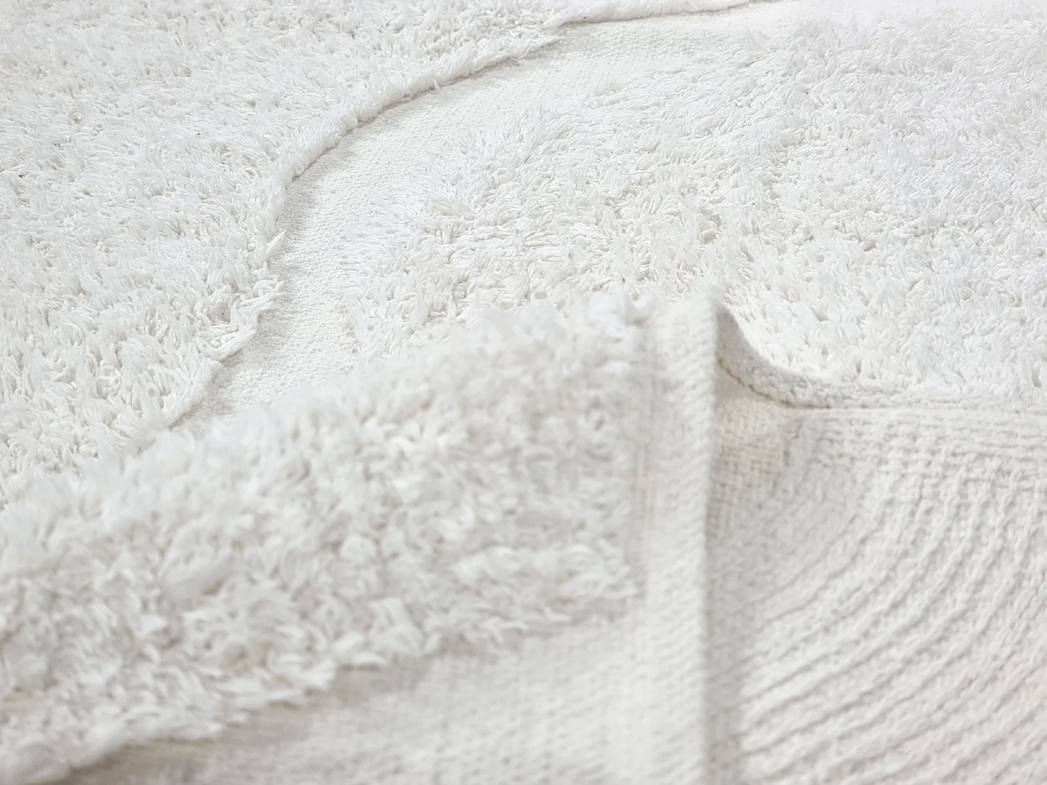 Rund matta - Bonnie Natural Cotton Shaggy (offwhite)